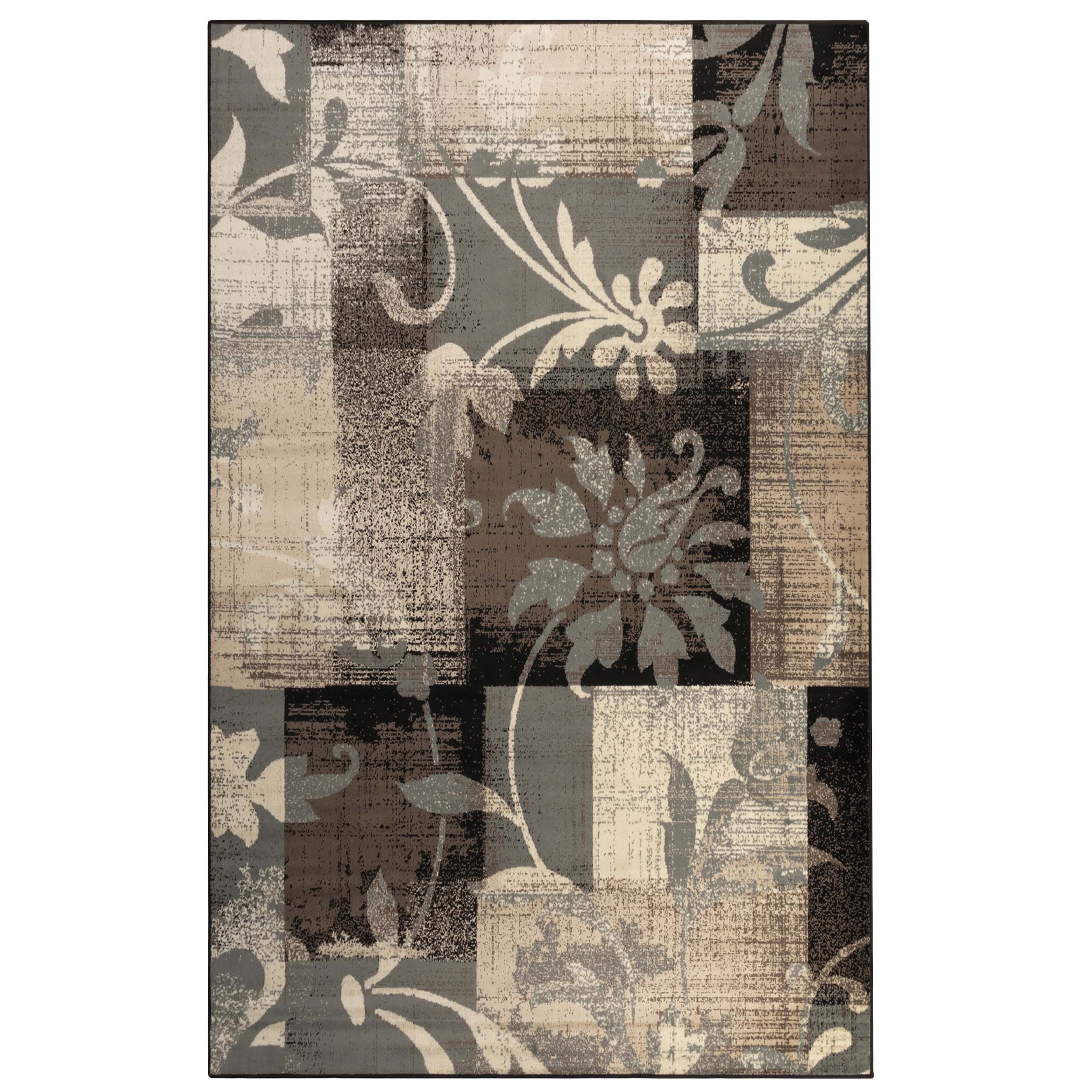 Pastiche Contemporary Floral Patchwork Indoor Area Rug or Runner Rug - Omnigoodsstore