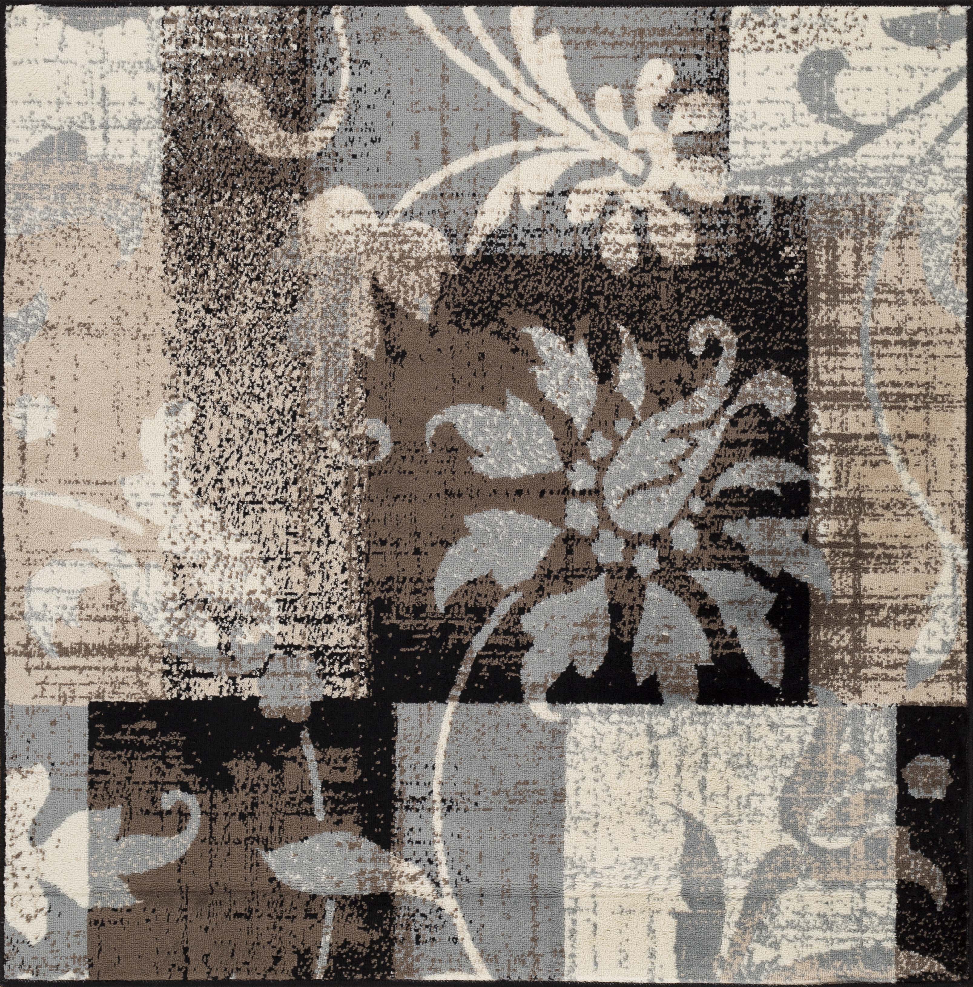 Pastiche Contemporary Floral Patchwork Indoor Area Rug or Runner Rug - Omnigoodsstore