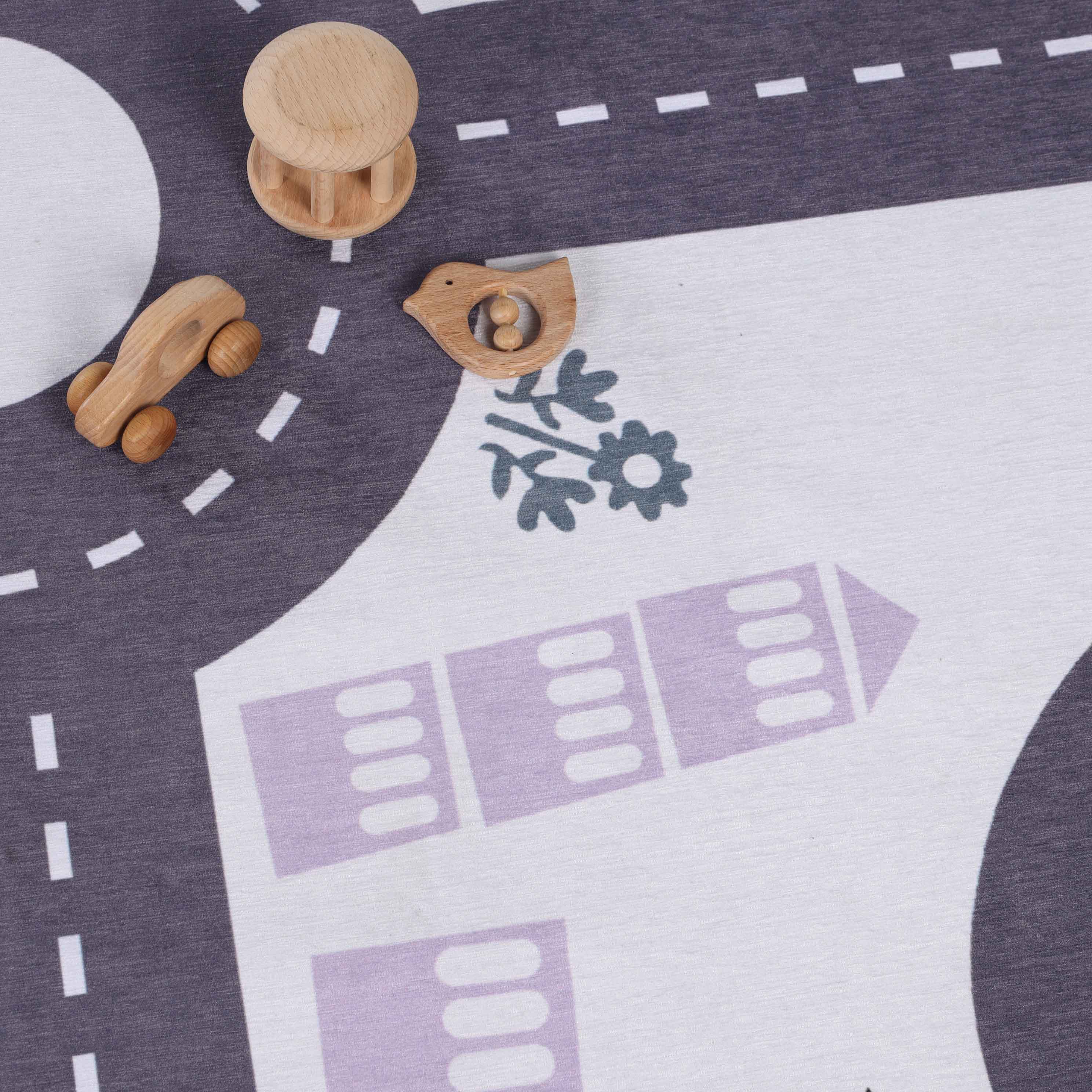 Path Non-Slip Kids Playroom Nursery Washable Indoor Area Rug - Omnigoodsstore