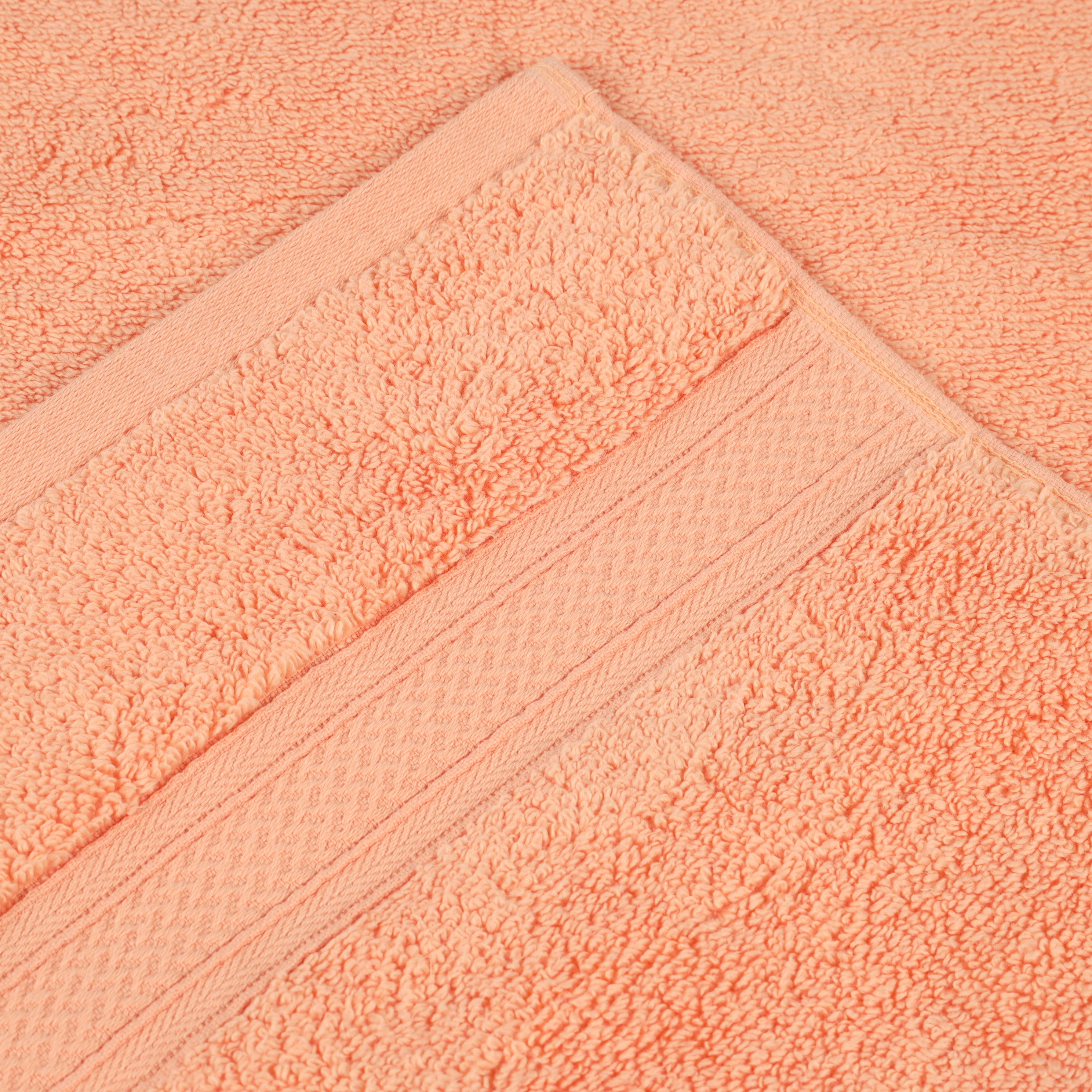 Zero Twist Cotton Solid & Jacquard Elegant Chevron Bath Towel Set of 4 - Omnigoodsstore