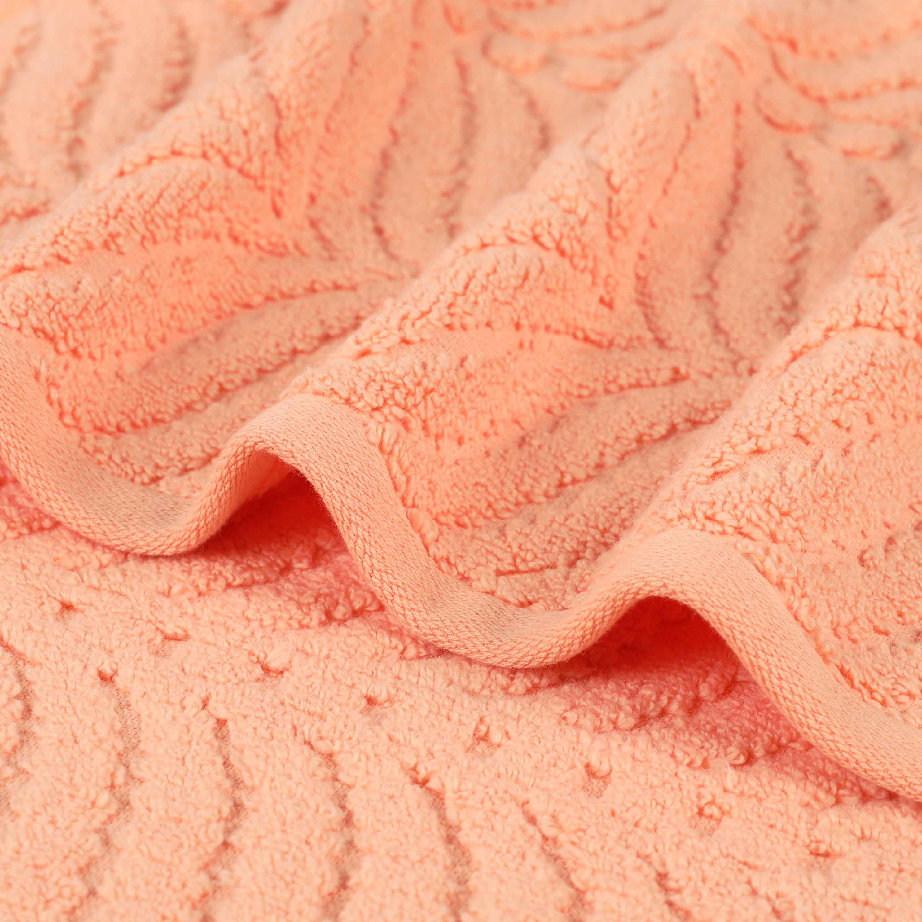 Zero Twist Cotton Solid & Jacquard Elegant Chevron Bath Towel Set of 4 - Omnigoodsstore