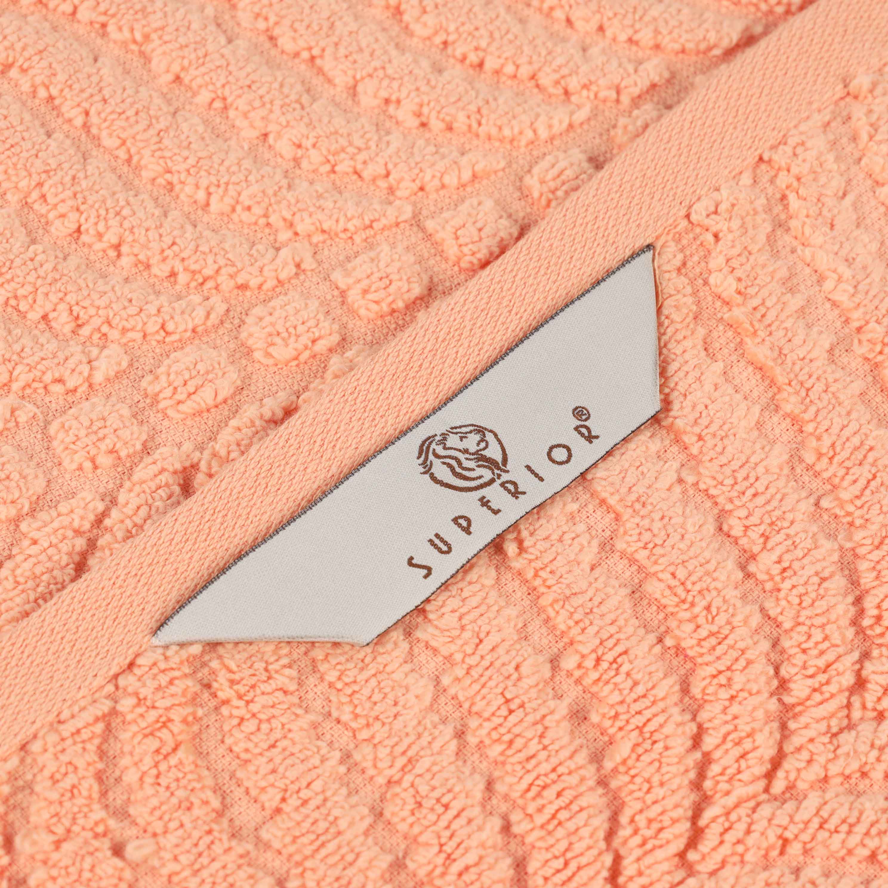 Zero Twist Cotton Solid & Jacquard Elegant Chevron Bath Towel Set of 4 - Omnigoodsstore