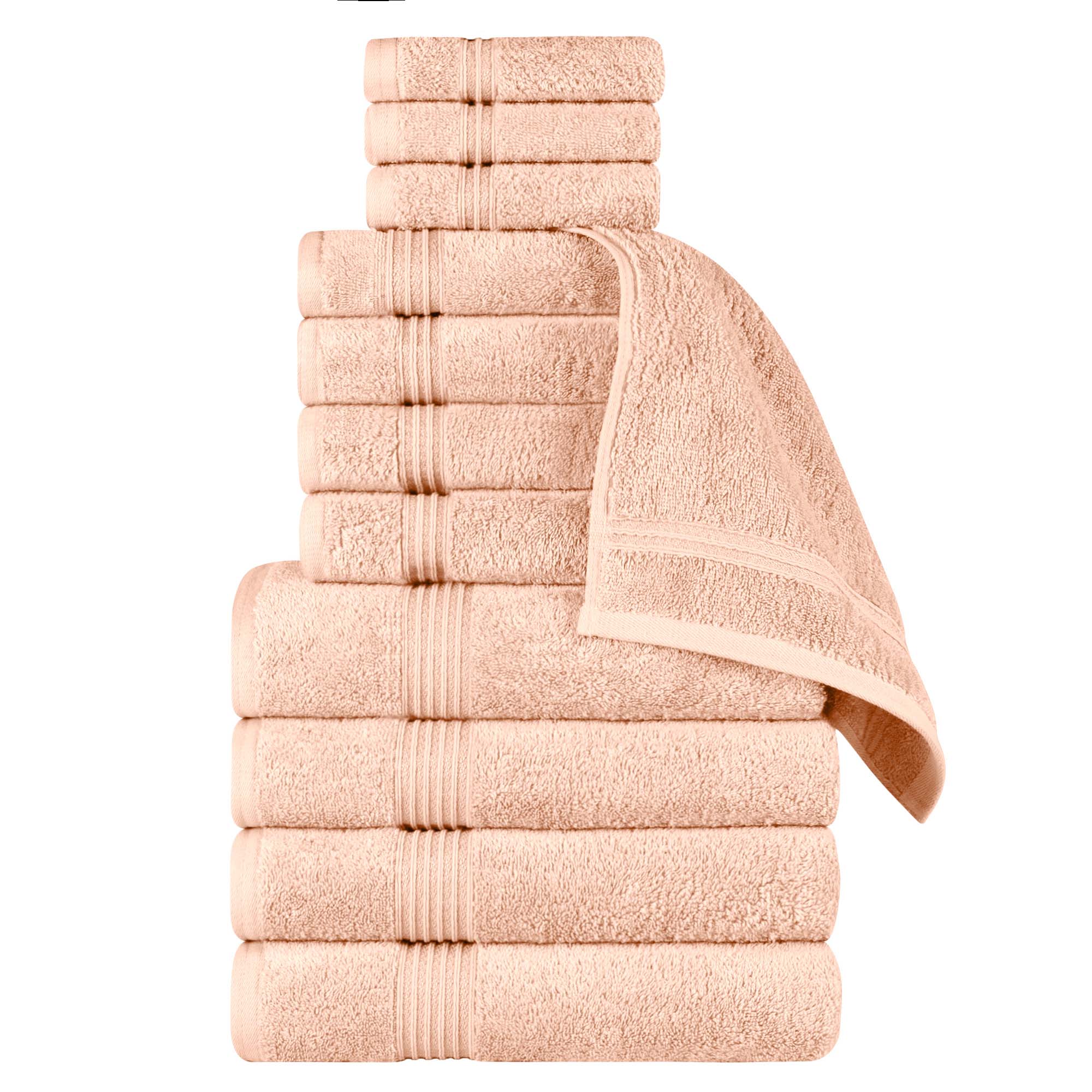 Egyptian Cotton Highly Absorbent Solid 12-Piece Ultra Soft Towel Set - Omnigoodsstore