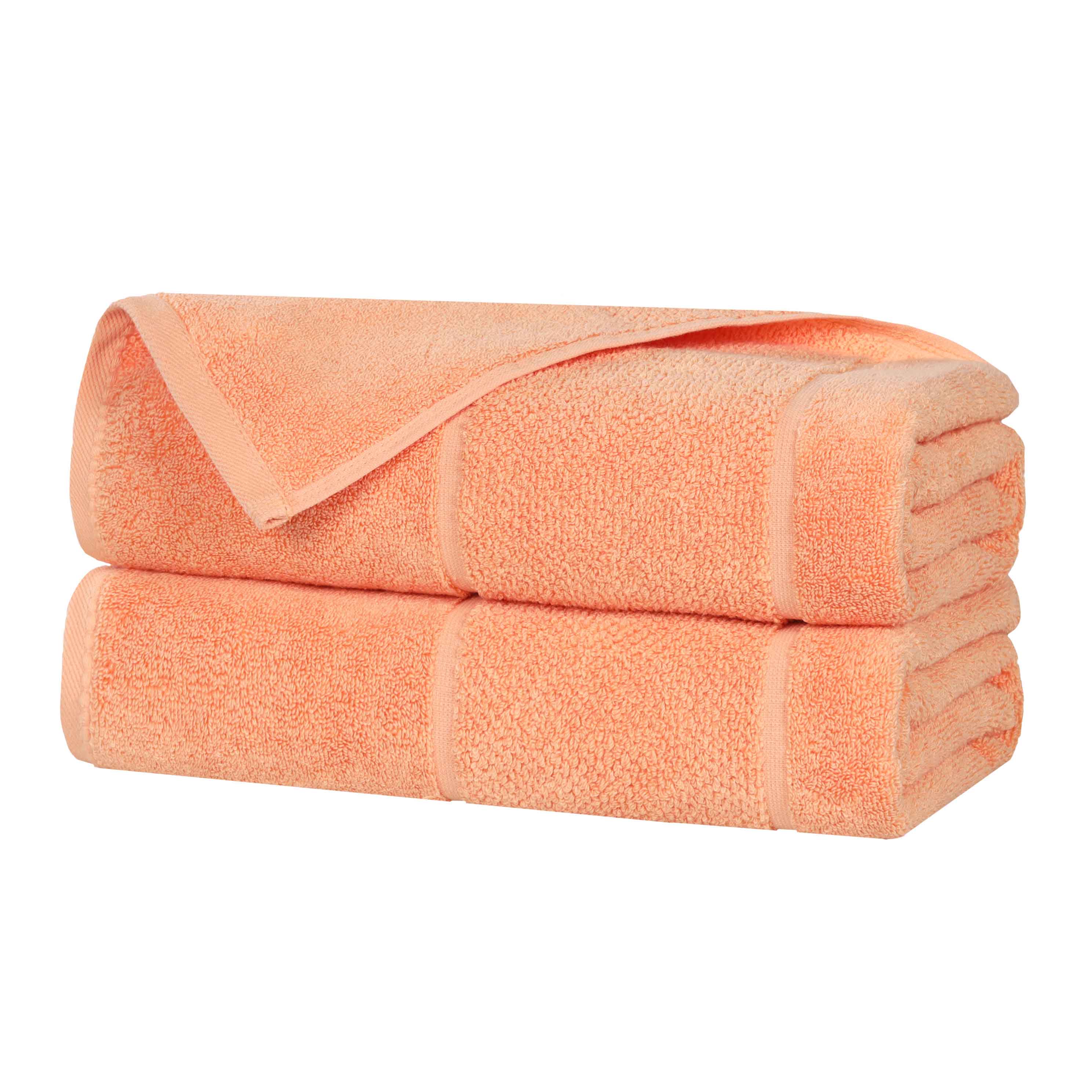 Mile Smart Twist Cotton Solid Broad Border Bath Sheets, Set of 2 - Omnigoodsstore