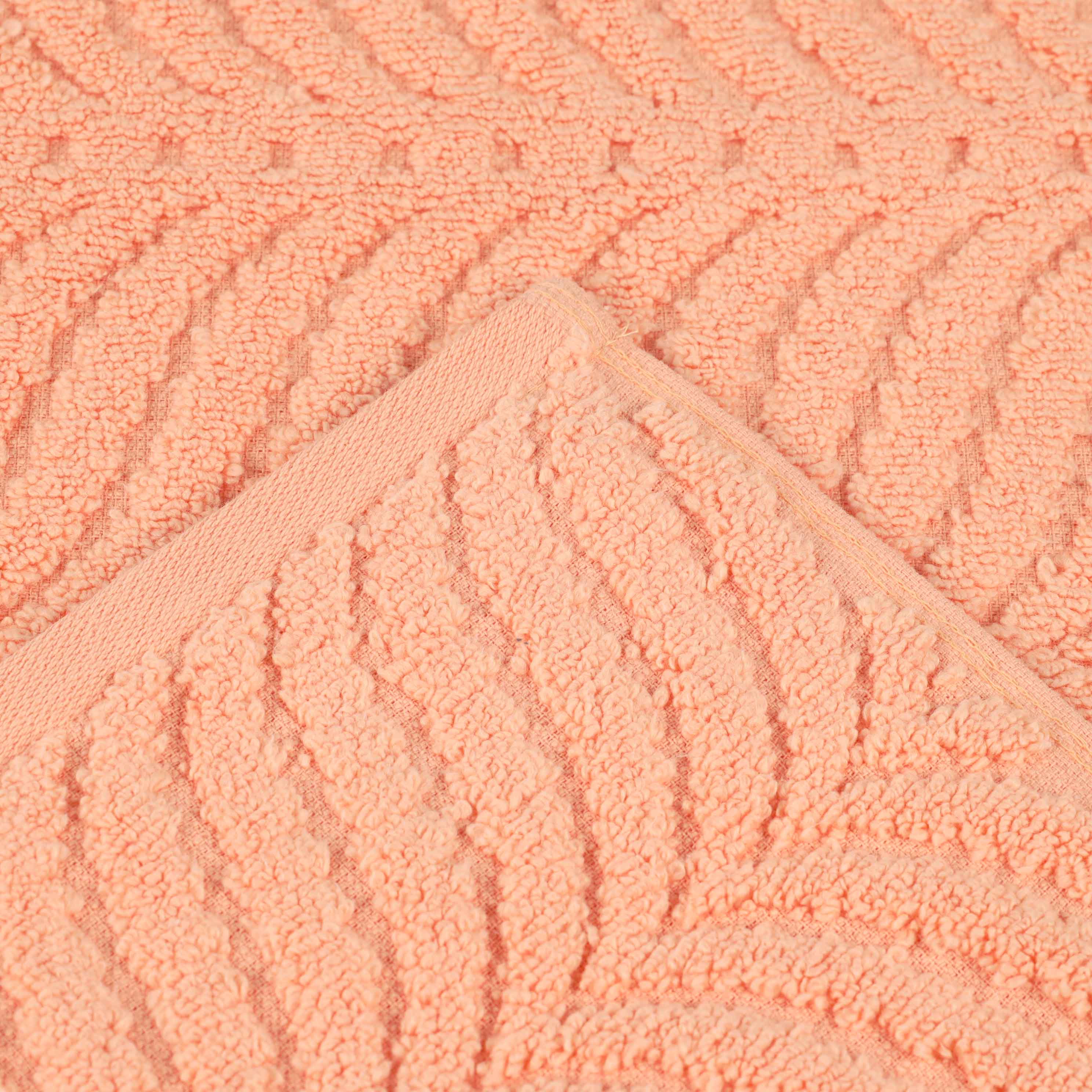 Zero Twist Cotton Solid & Jacquard Elegant Chevron Bath Towel Set of 4 - Omnigoodsstore