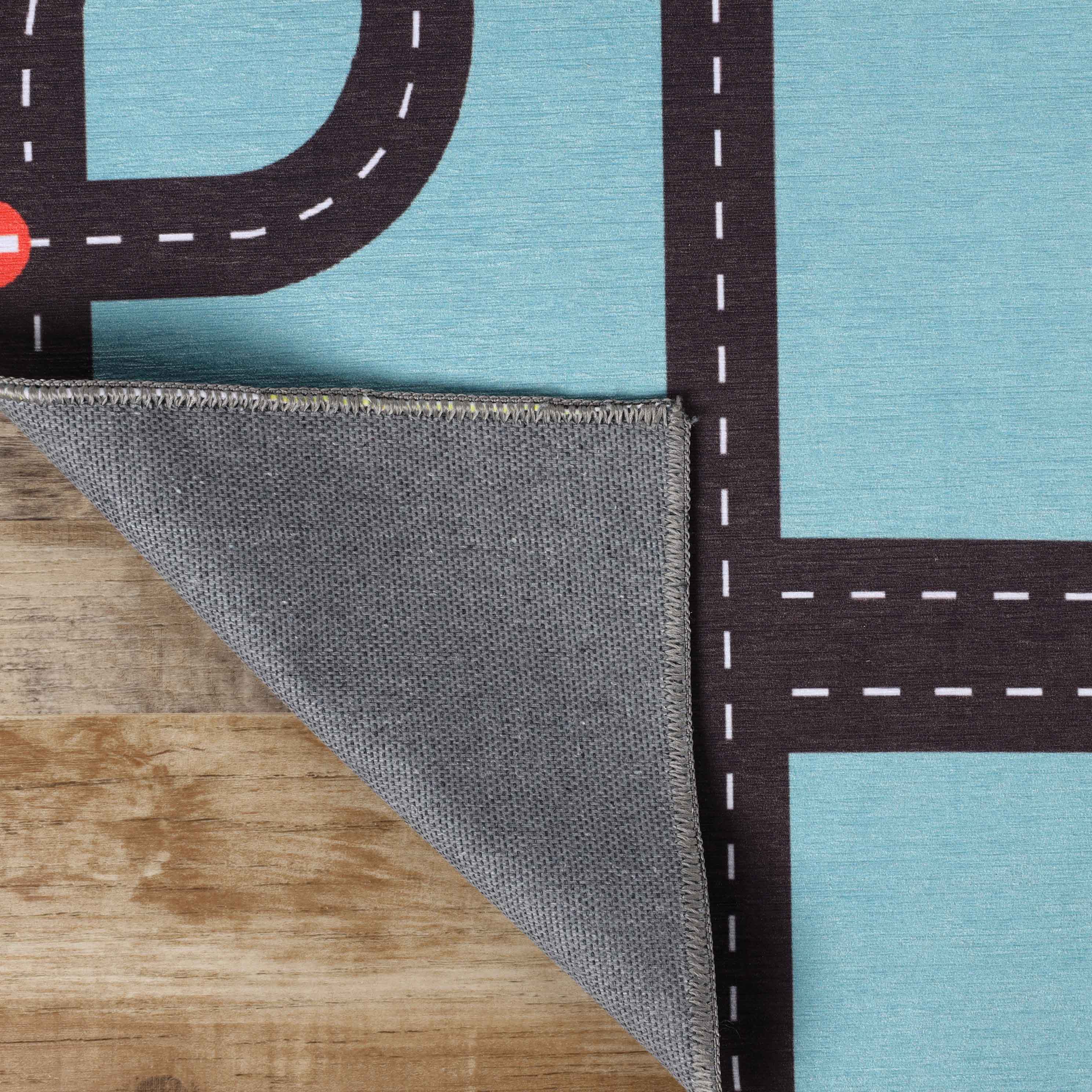 Country Road Non-Slip Kids Playroom Nursery Washable Indoor Area Rug - Omnigoodsstore