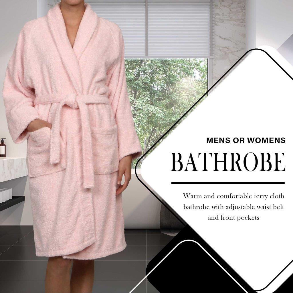 Cotton Ultra Soft Terry Adult Unisex Lightweight Luxury Bathrobe - Omnigoodsstore