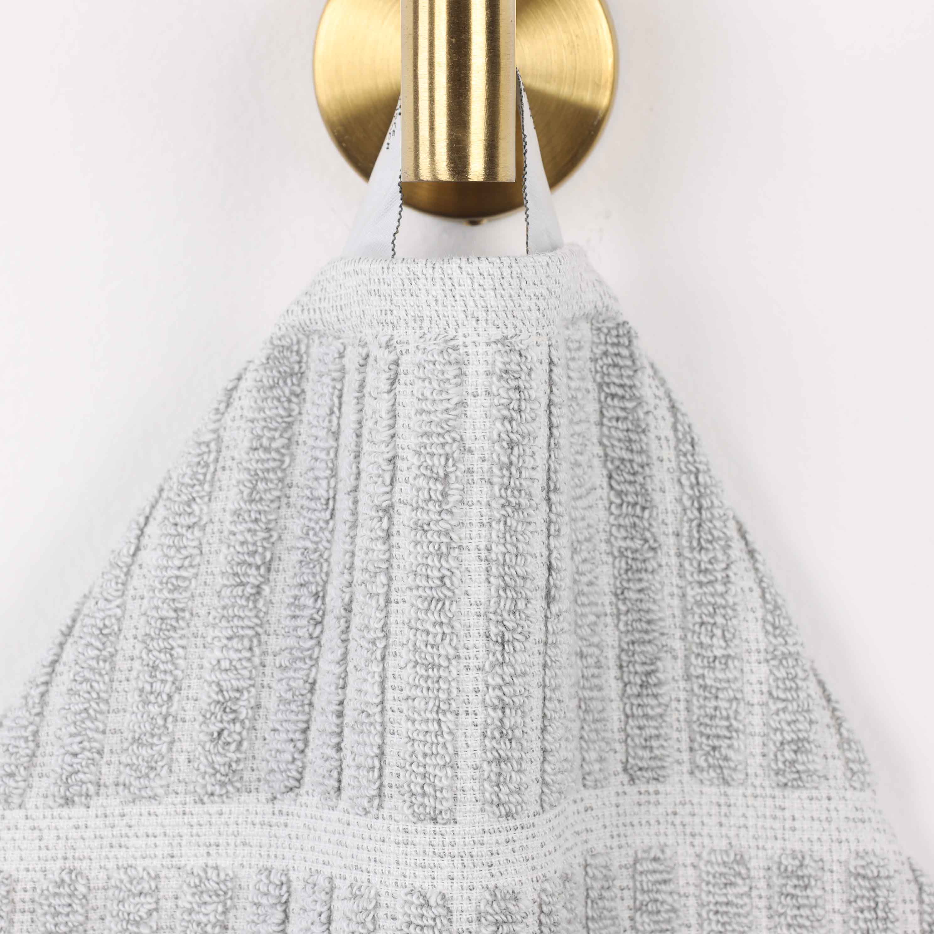 Juno Cotton Blend Medium Weight Checkered Border Face Towel Set of 12 - Omnigoodsstore