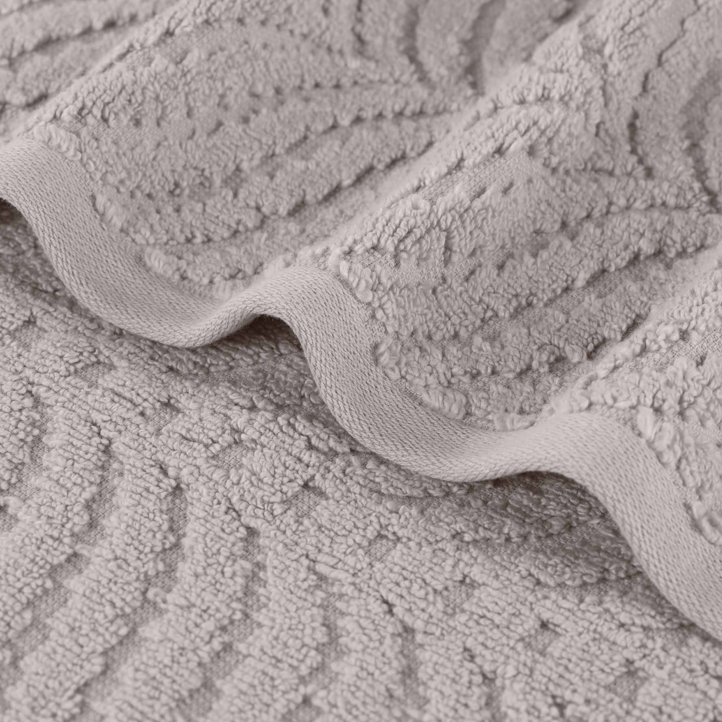 Zero Twist Cotton Solid & Jacquard Elegant Chevron Bath Towel Set of 4 - Omnigoodsstore