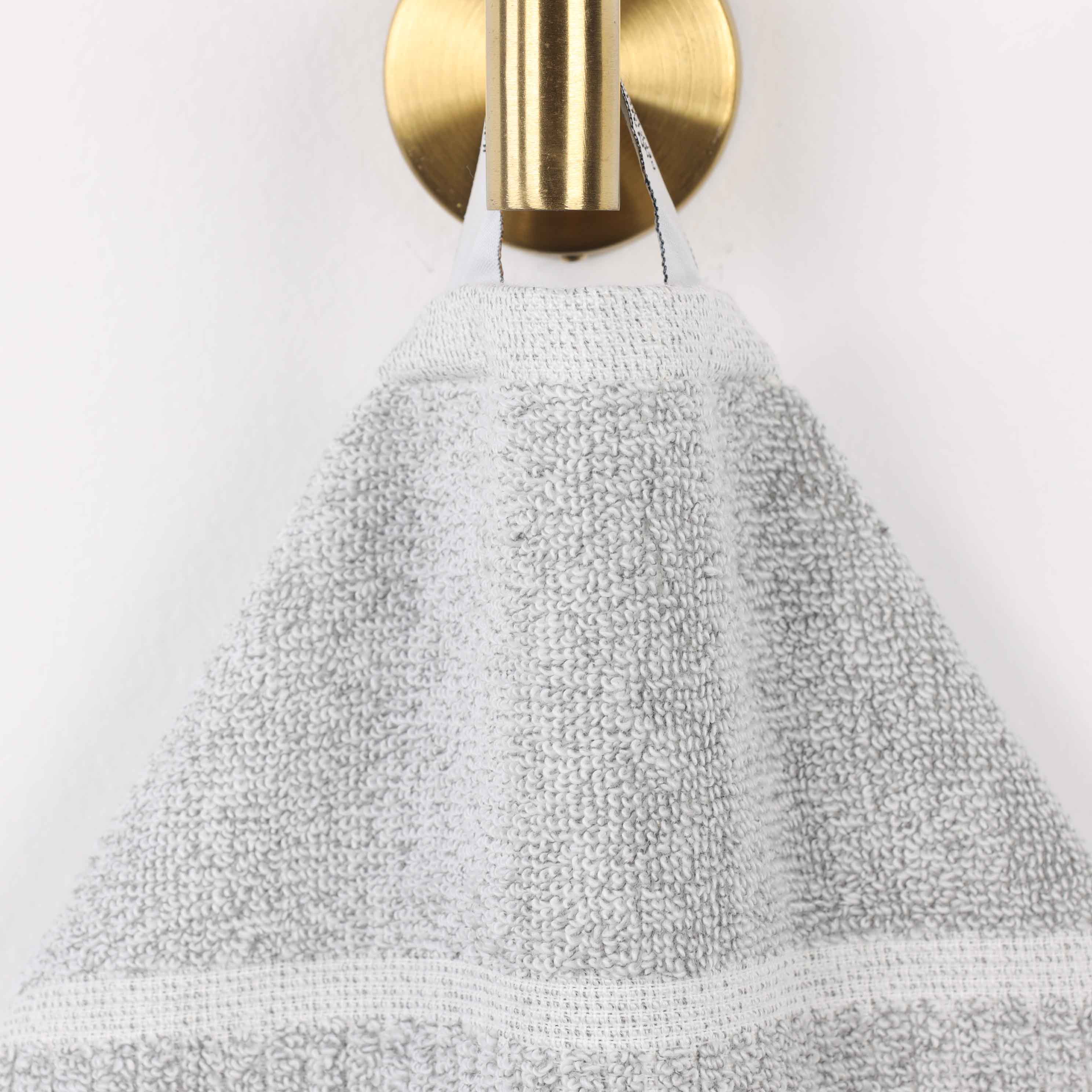 Naples Cotton Blend Checkered and Ribbed Hand Towels, Set of 6 - Omnigoodsstore