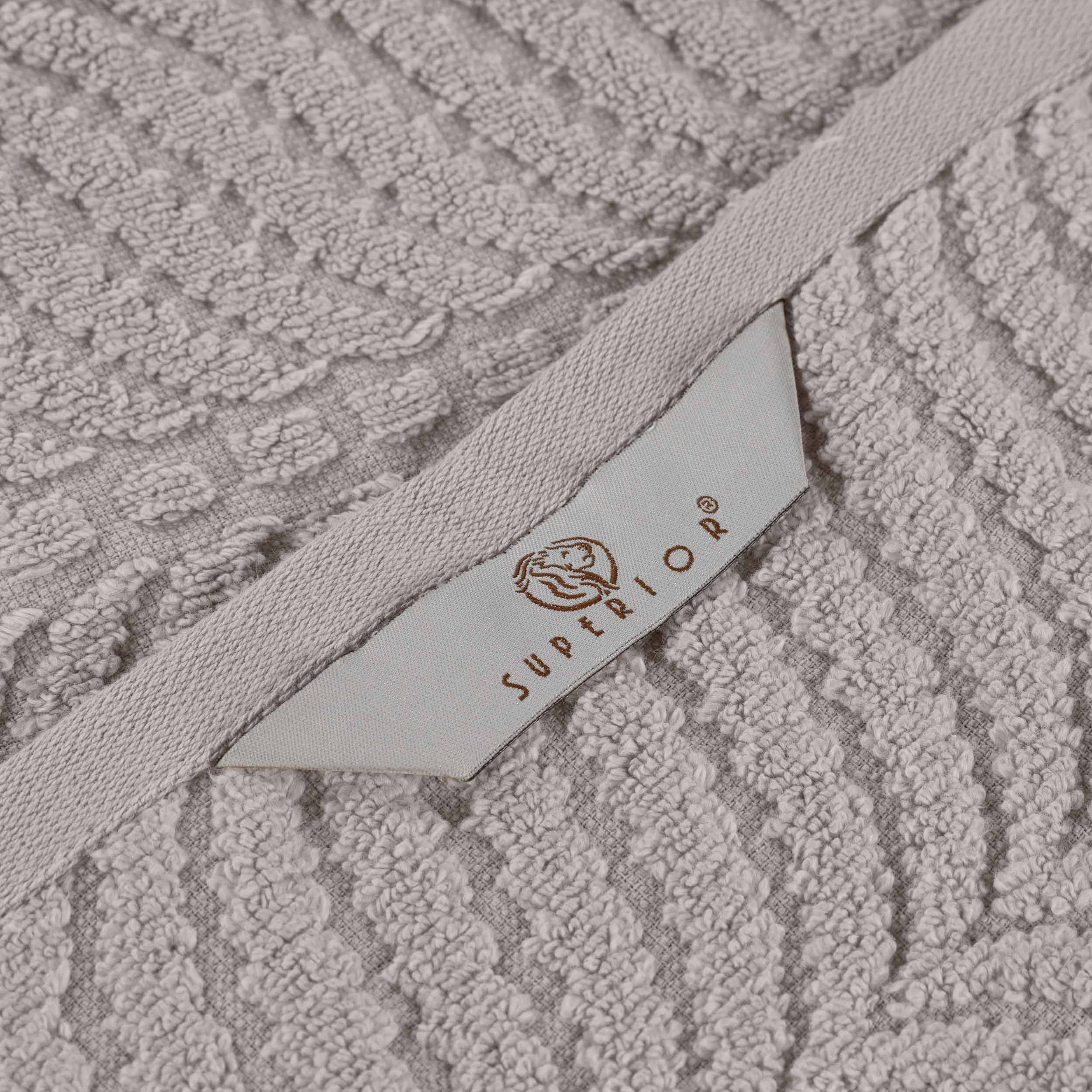 Zero Twist Cotton Solid & Jacquard Elegant Chevron Bath Towel Set of 4 - Omnigoodsstore