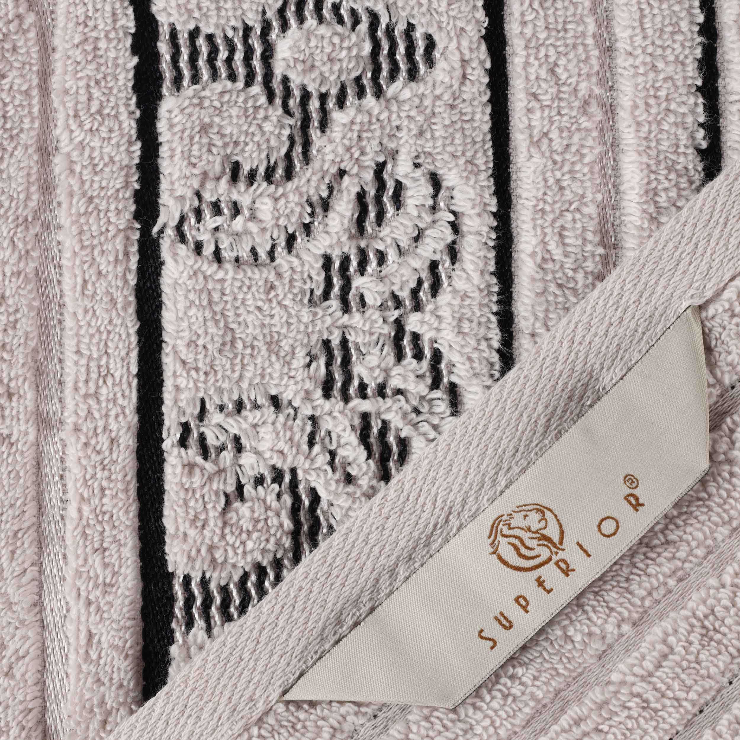 Sadie Zero Twist Cotton Solid and Jacquard Floral Face Towel Set of 12 - Omnigoodsstore