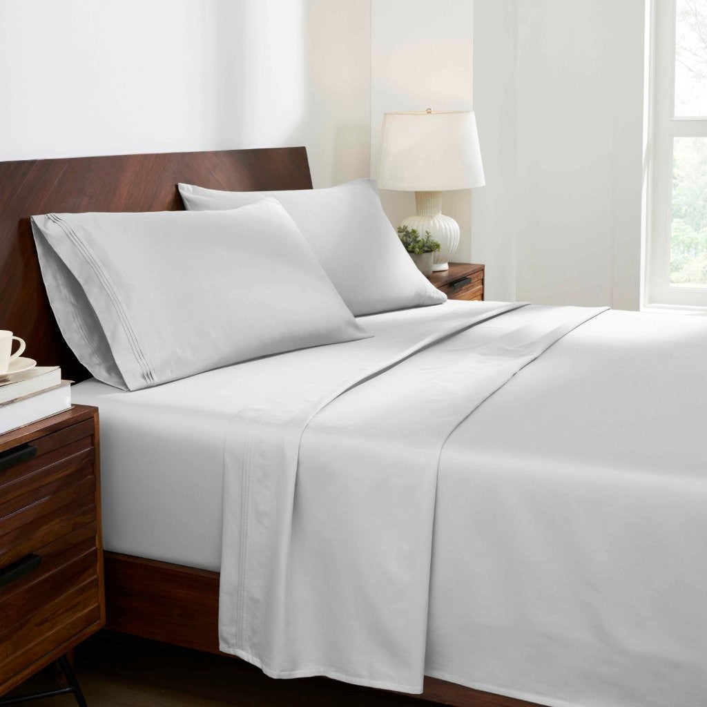 1000 Thread Count Egyptian Cotton Bed Sheet Set Olympic Queen - Omnigoodsstore