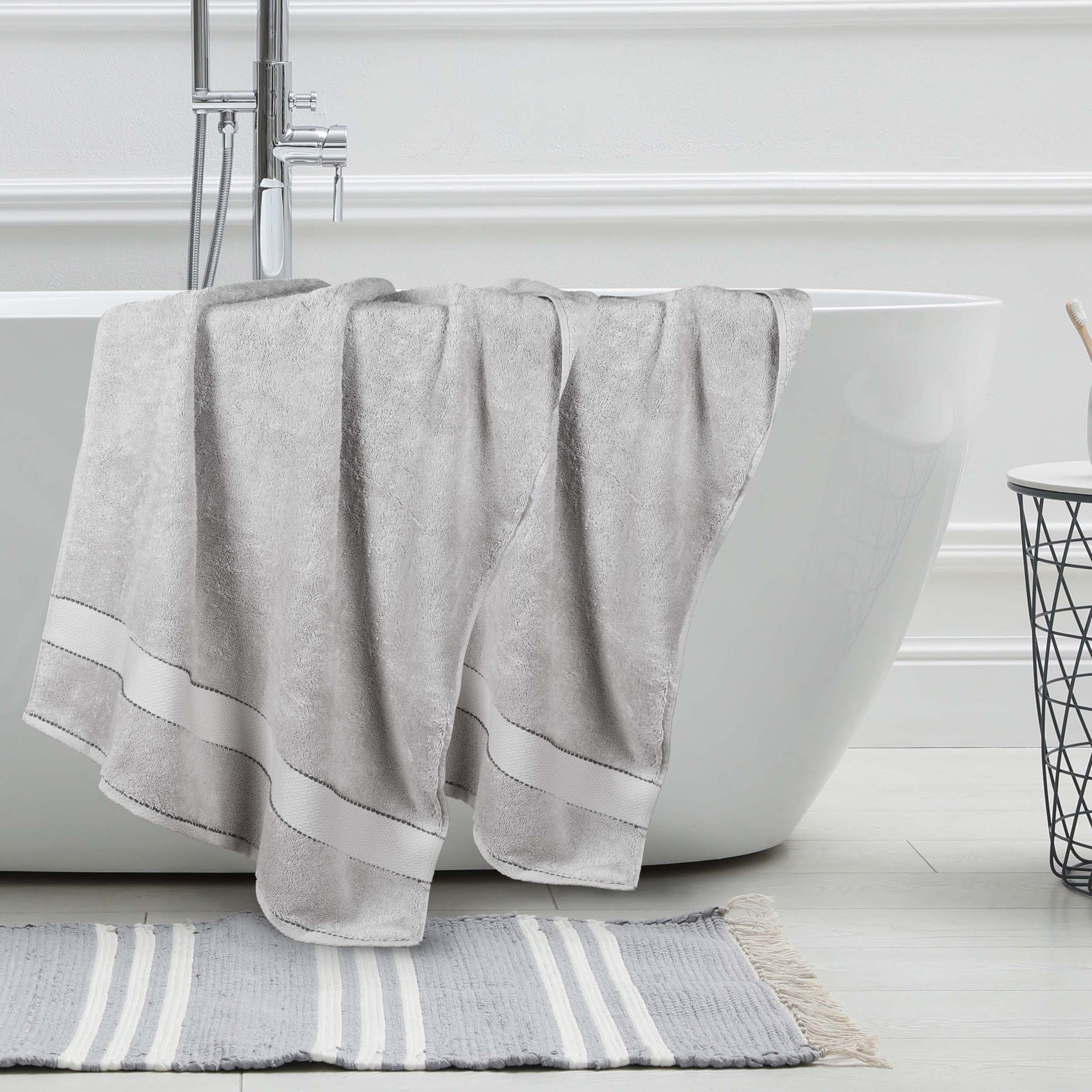 Niles Egypt Produced Giza Cotton Dobby Absorbent Bath Sheet Set of 2 - Omnigoodsstore