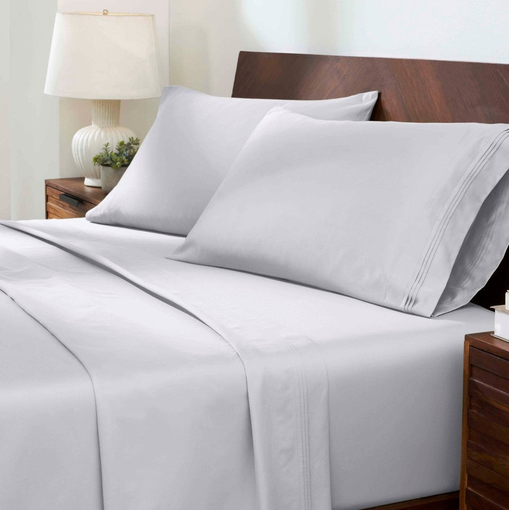 1000 Thread Count Egyptian Cotton Bed Sheet Set Olympic Queen - Omnigoodsstore