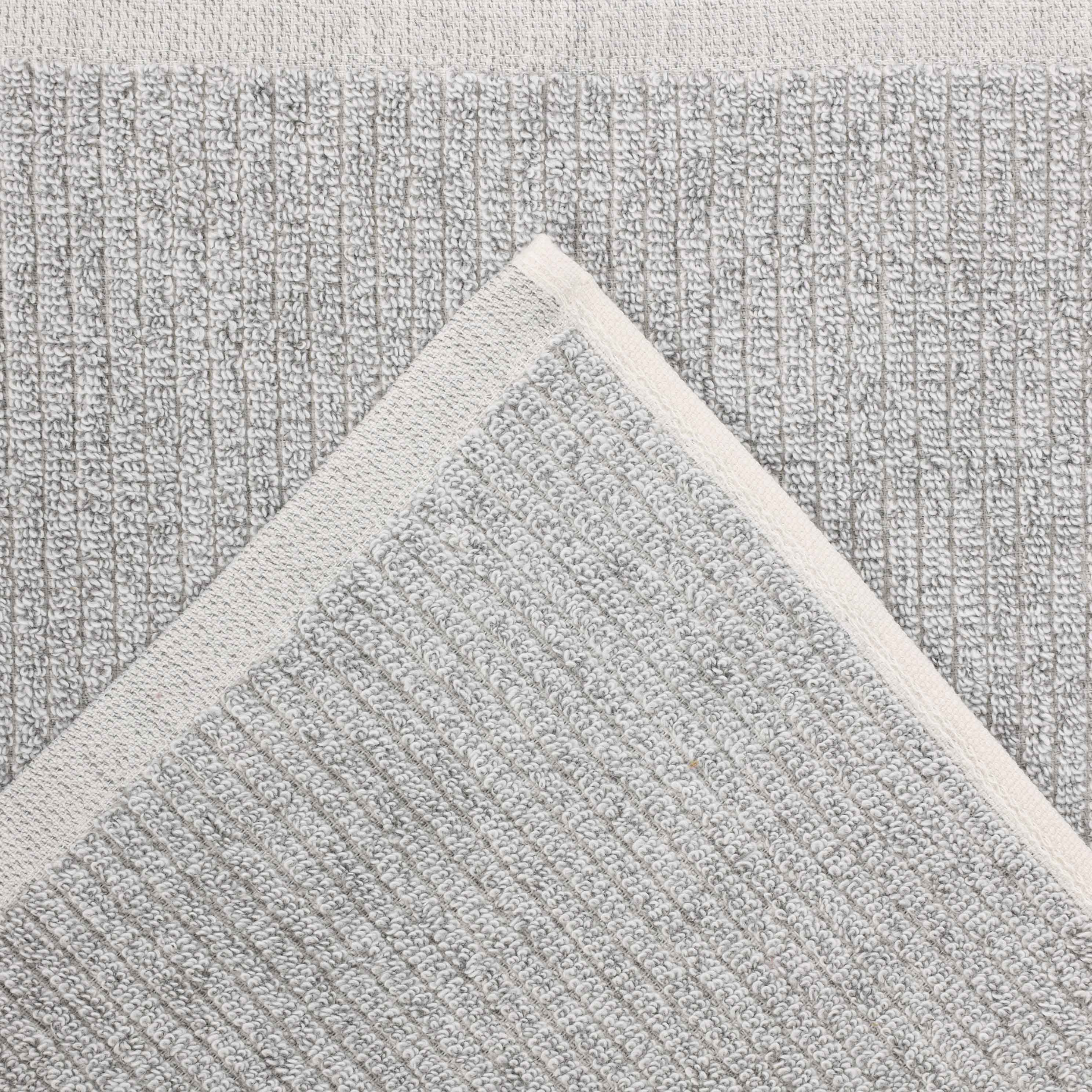 Destin Cotton Blend Solid Ribbed Face Towels Washcloths, Set of 12 - Omnigoodsstore