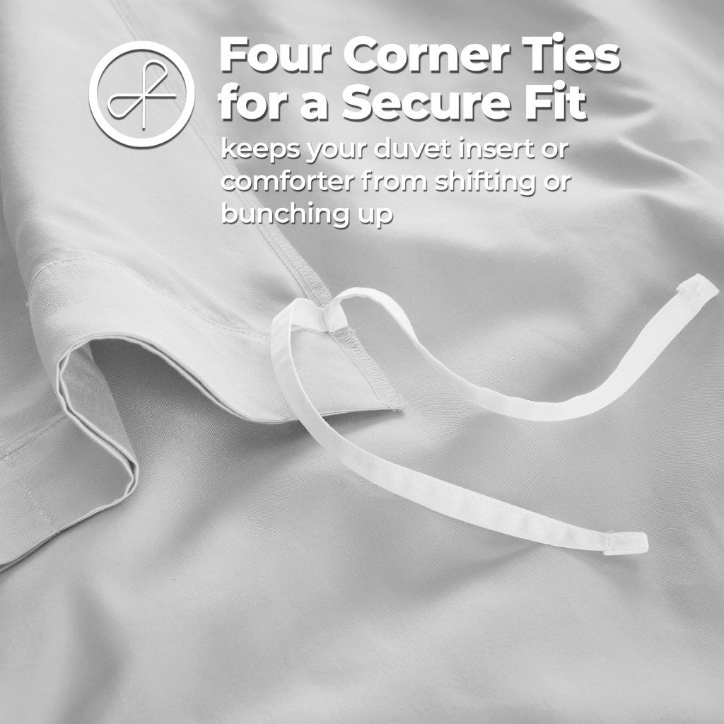 1200 Thread Count Egyptian Solid Cotton Duvet Cover Set - Omnigoodsstore