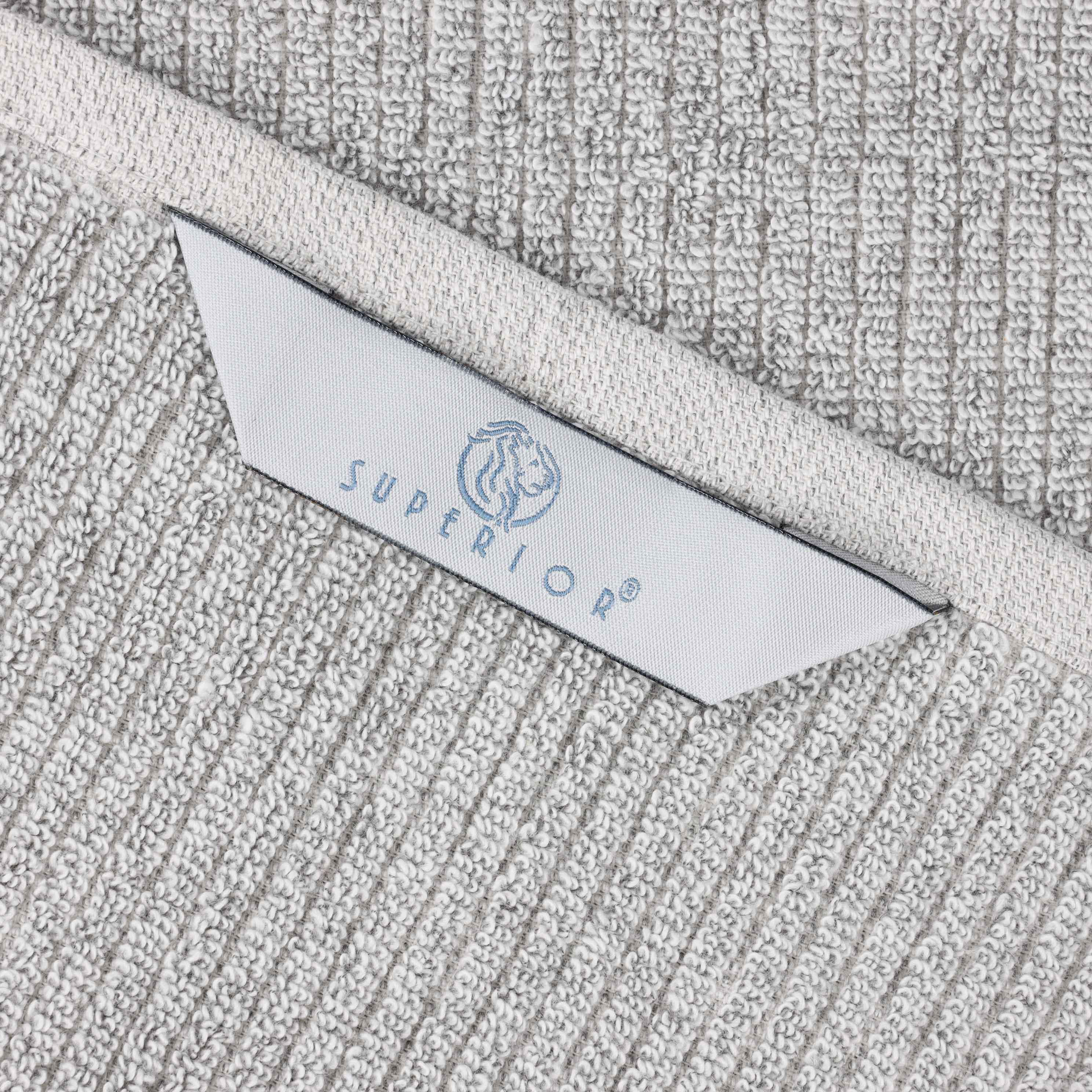 Destin Cotton Blend Solid Ribbed Face Towels Washcloths, Set of 12 - Omnigoodsstore