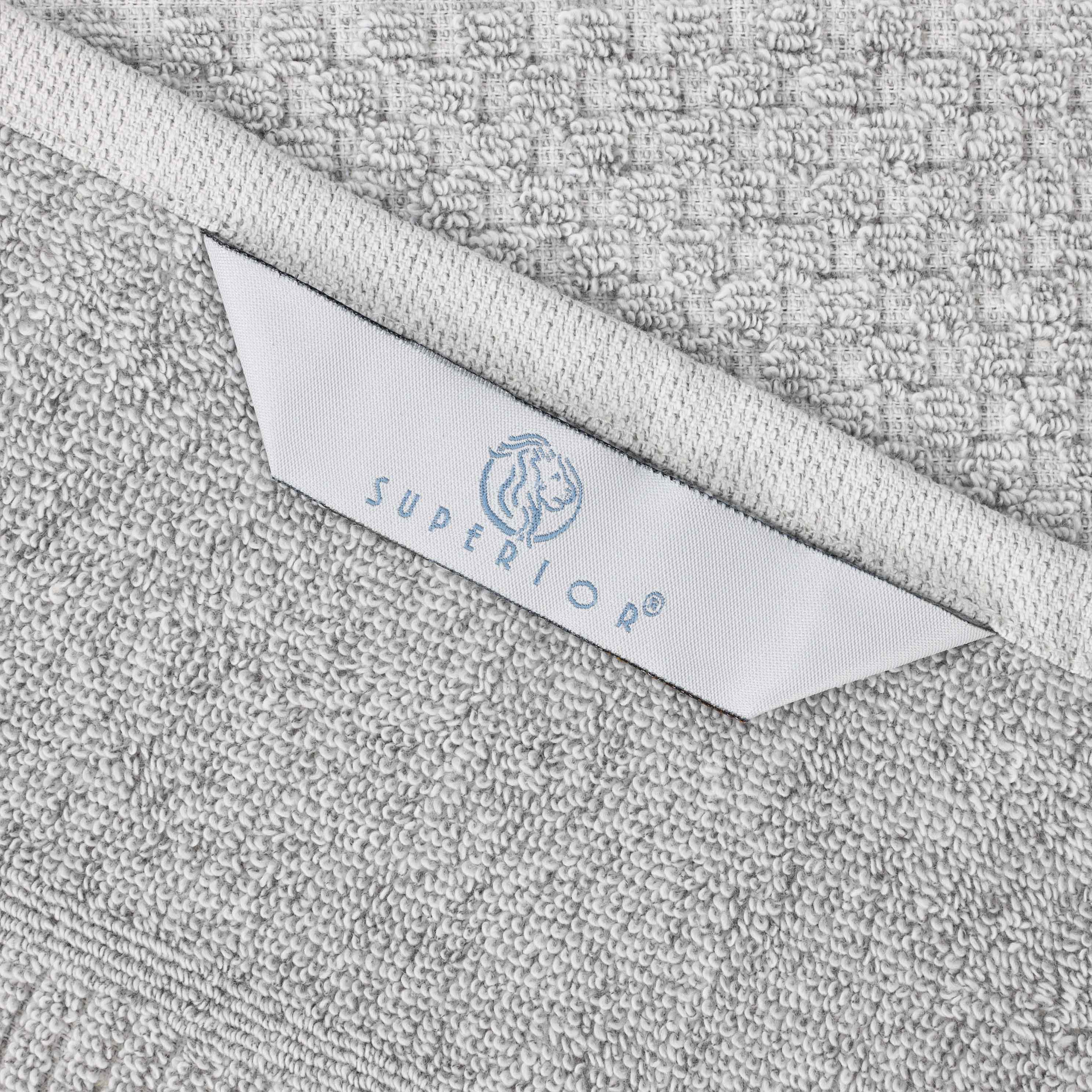 Naples Cotton Blend Checkered and Ribbed Face Towels, Set of 12 - Omnigoodsstore