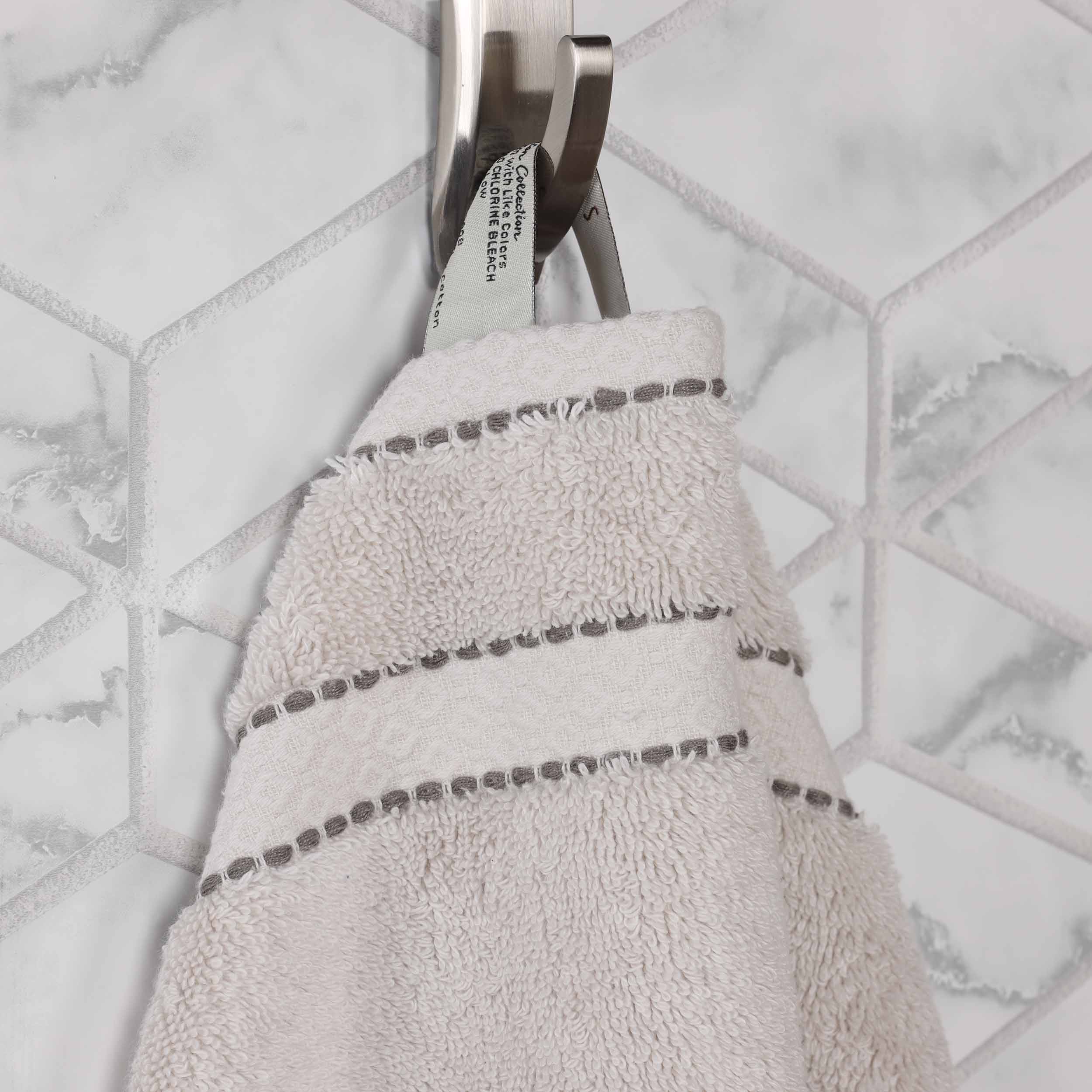 Niles Egypt Produced Giza Cotton Dobby Absorbent Bath Towel Set of 3 - Omnigoodsstore