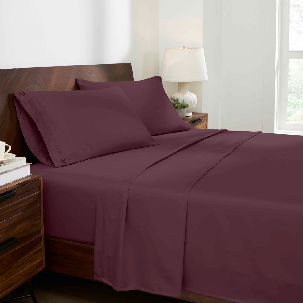 1000 Thread Count Egyptian Cotton Bed Sheet Set Olympic Queen - Omnigoodsstore