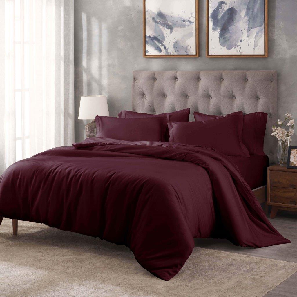 Egyptian Cotton 400 Thread Count Solid Duvet Cover Set - Omnigoodsstore