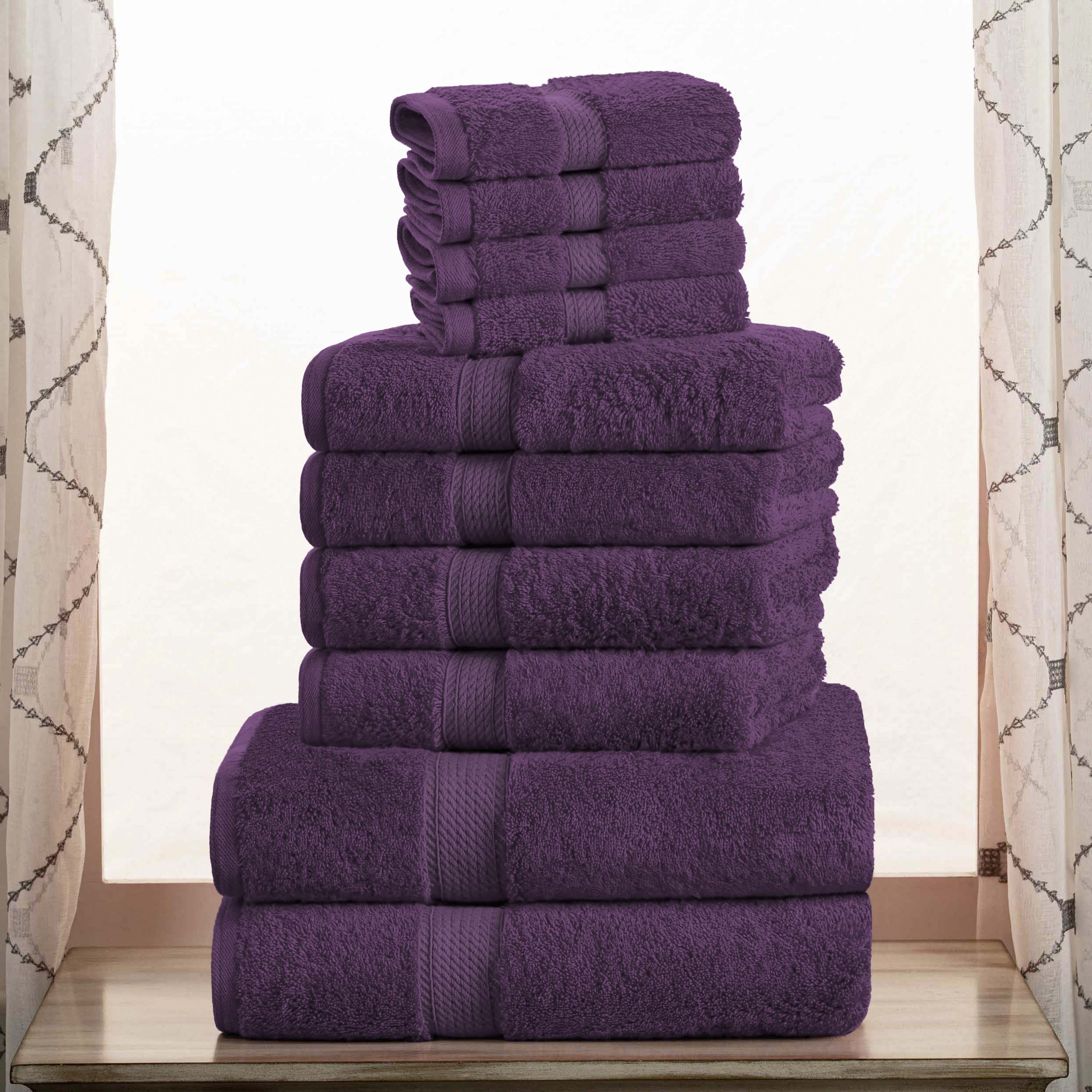 Egyptian Cotton Plush Heavyweight Absorbent Luxury 10 Piece Towel Set - Omnigoodsstore
