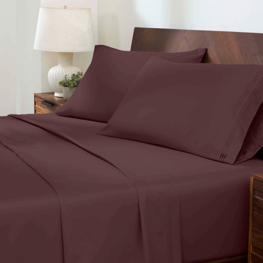 1000 Thread Count Egyptian Cotton Bed Sheet Set Olympic Queen - Omnigoodsstore