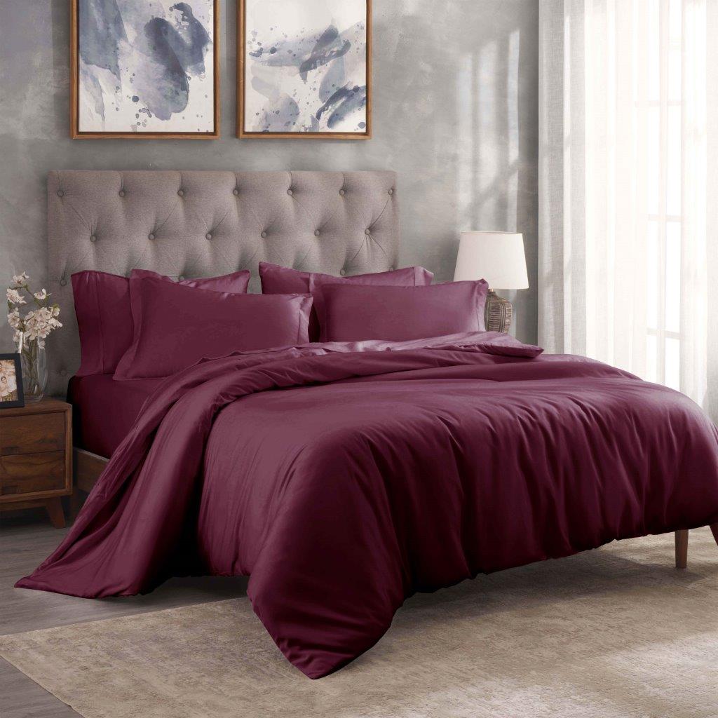 Egyptian Cotton 300 Thread Count Solid Duvet Cover Set - Omnigoodsstore
