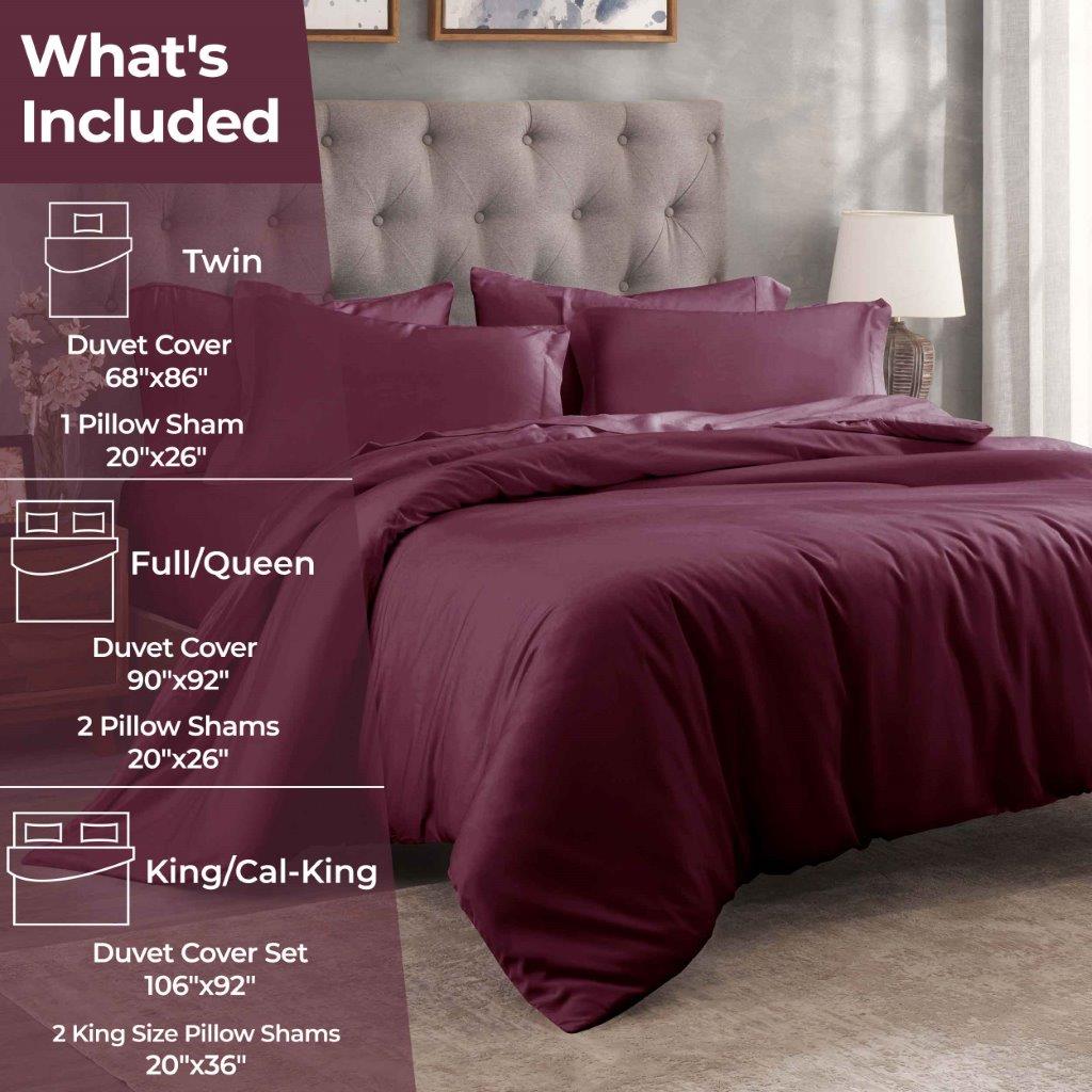 Egyptian Cotton 300 Thread Count Solid Duvet Cover Set - Omnigoodsstore