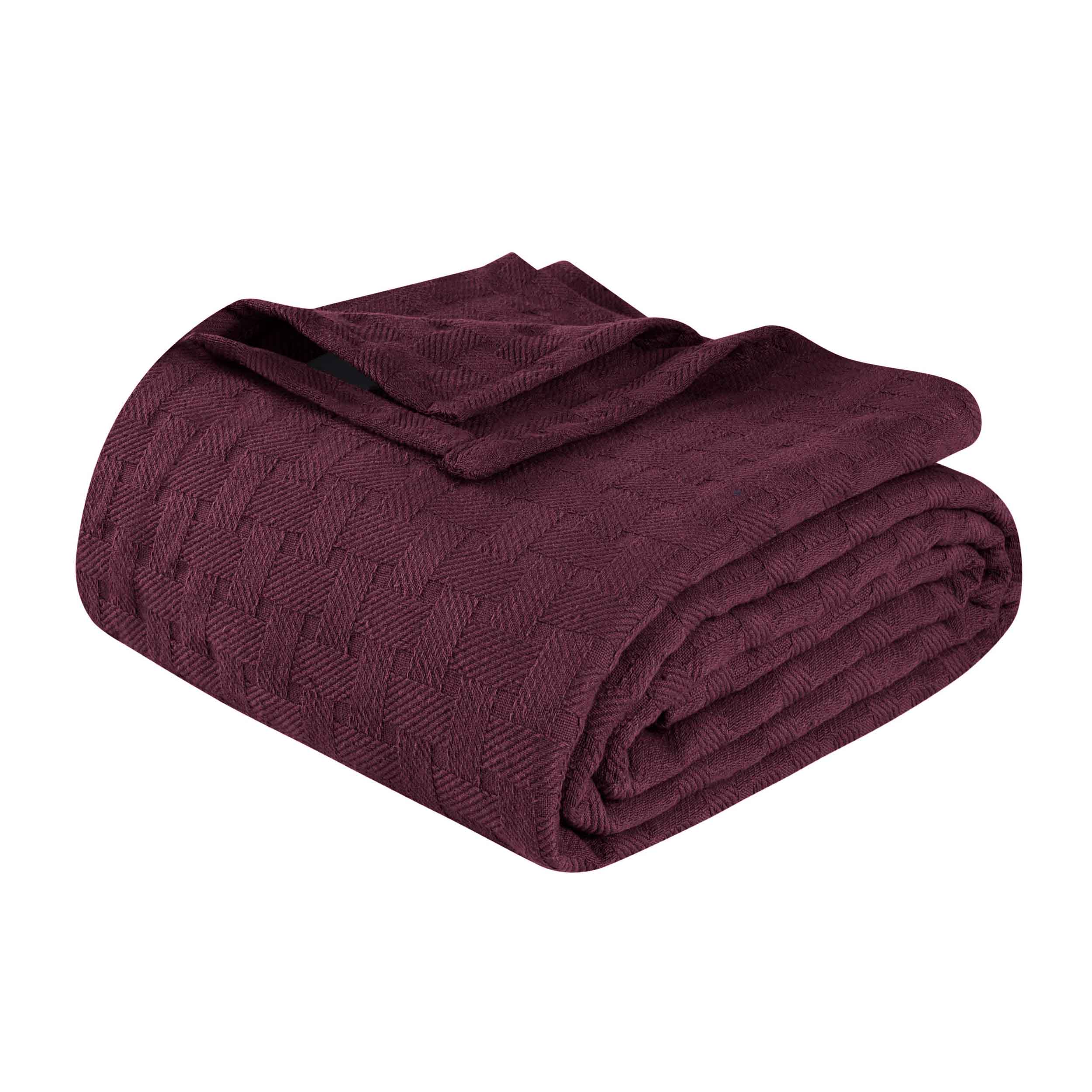 Basketweave All Season Cotton Bed Blanket & Sofa Throw - Omnigoodsstore
