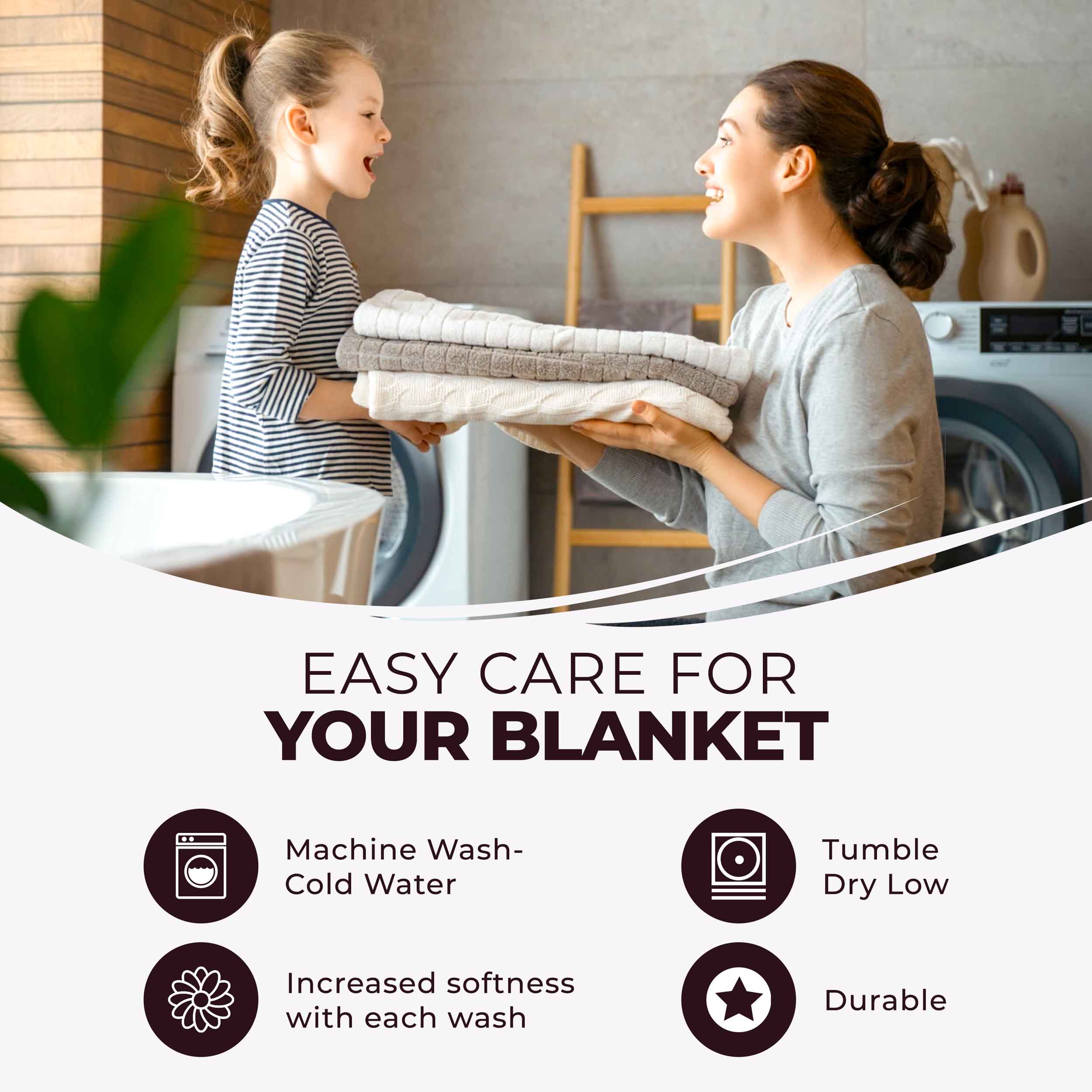 Basketweave All Season Cotton Bed Blanket & Sofa Throw - Omnigoodsstore