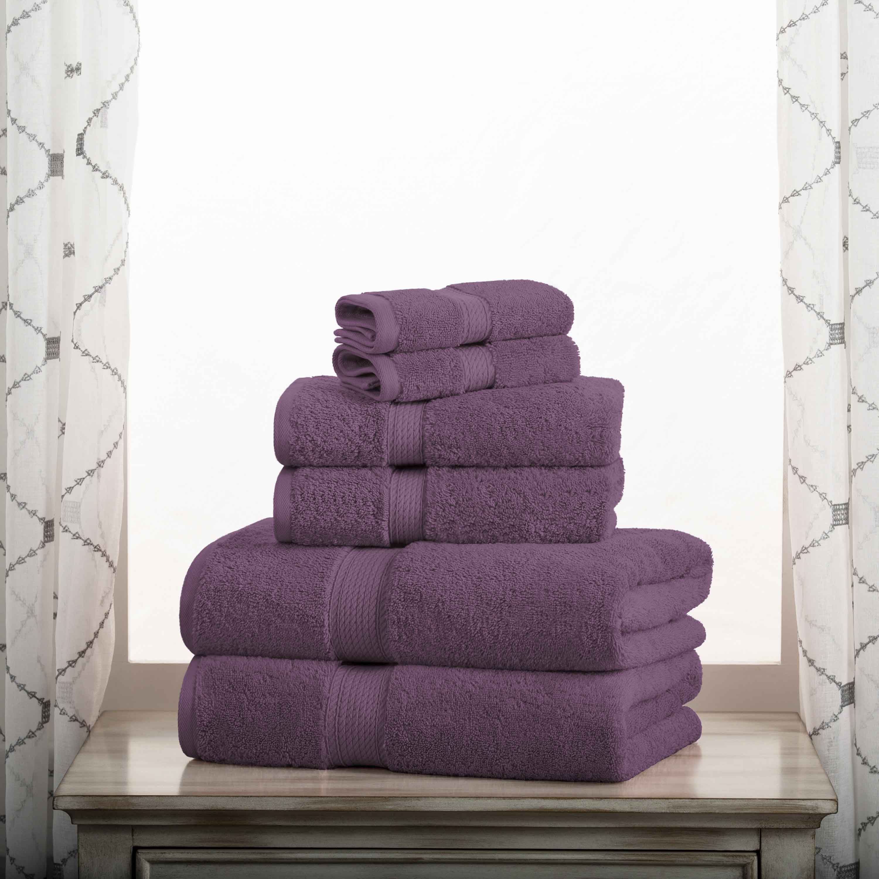 Egyptian Cotton Pile Plush Heavyweight Luxury Soft 6-Piece Towel Set - Omnigoodsstore