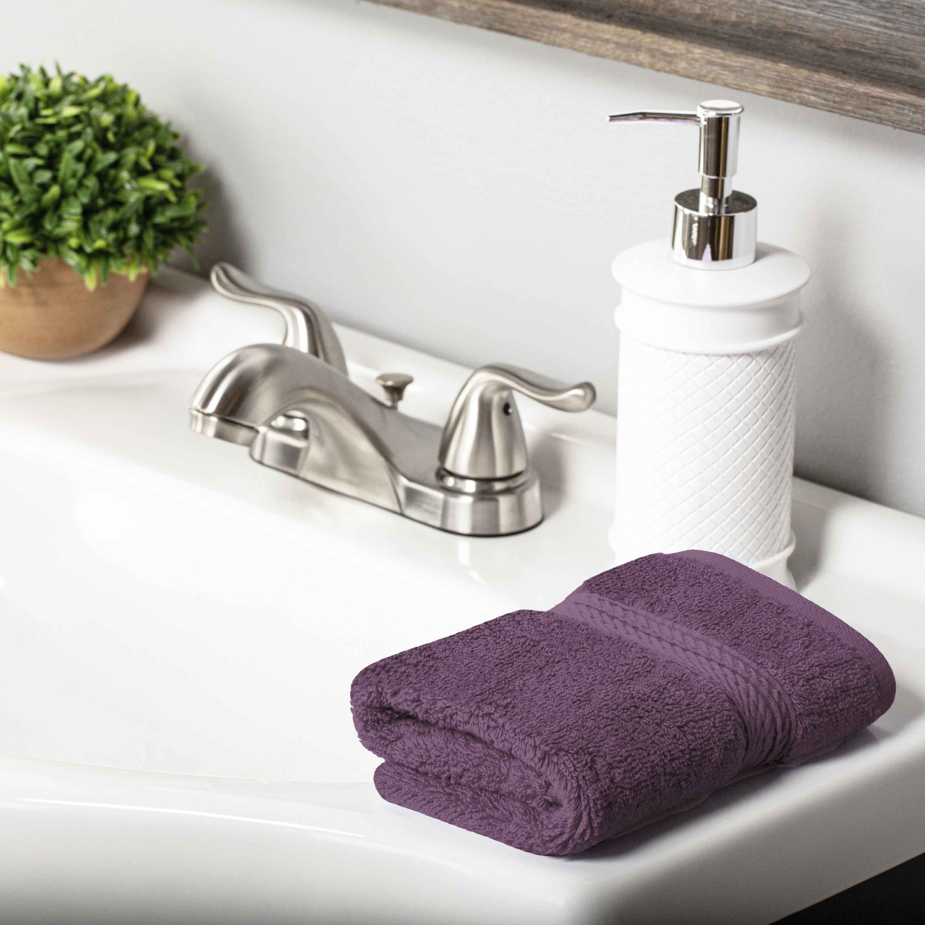 Egyptian Cotton Pile Plush Heavyweight Luxury Soft Face Towel Set of 6 - Omnigoodsstore