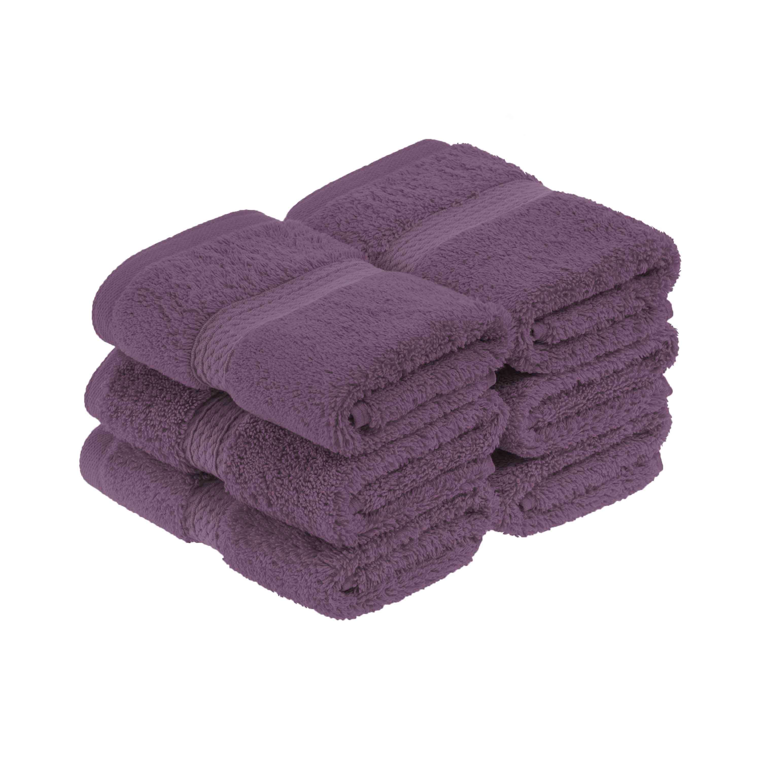 Egyptian Cotton Pile Plush Heavyweight Luxury Soft Face Towel Set of 6 - Omnigoodsstore