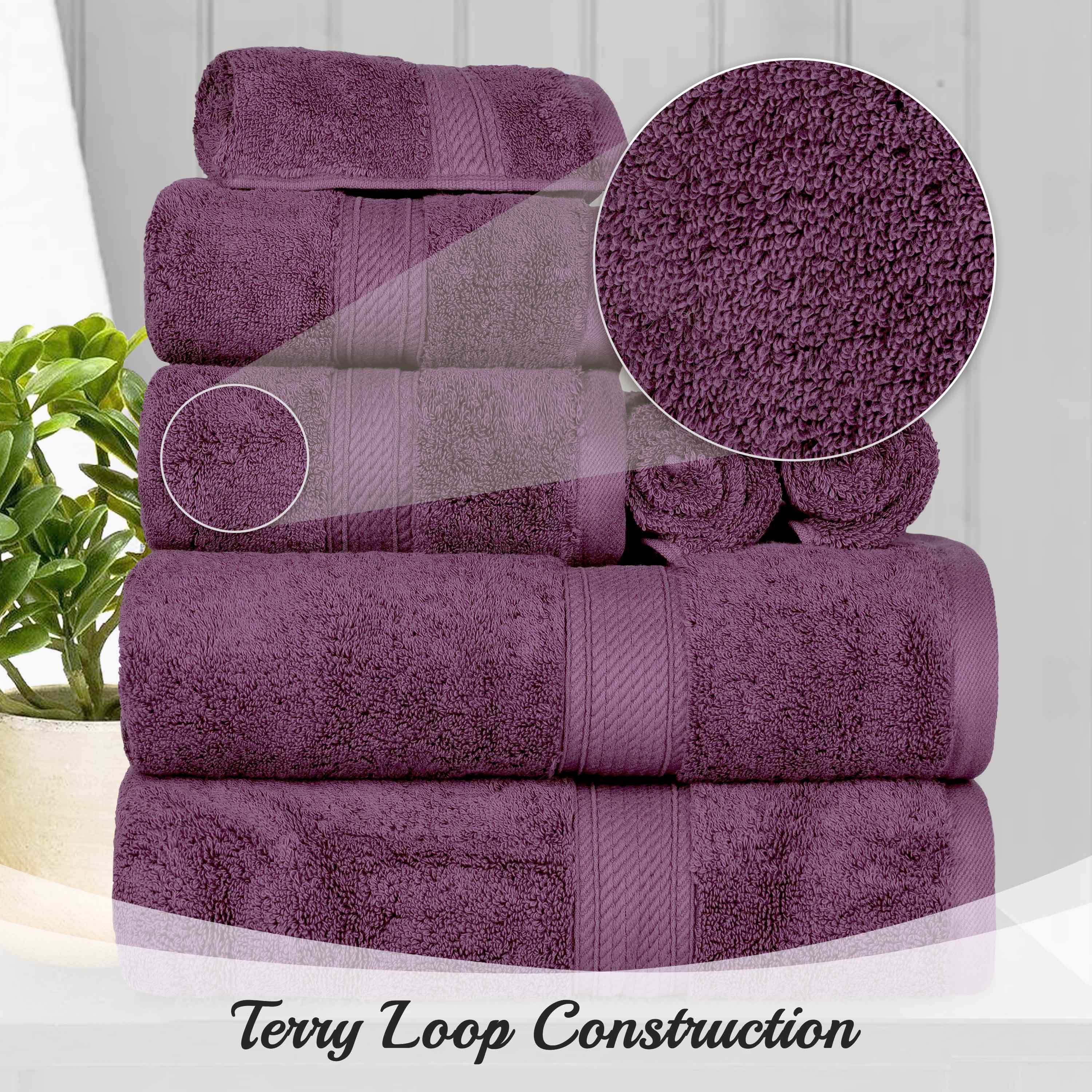 Egyptian Cotton Pile Plush Heavyweight Luxury Soft 8-Piece Towel Set - Omnigoodsstore