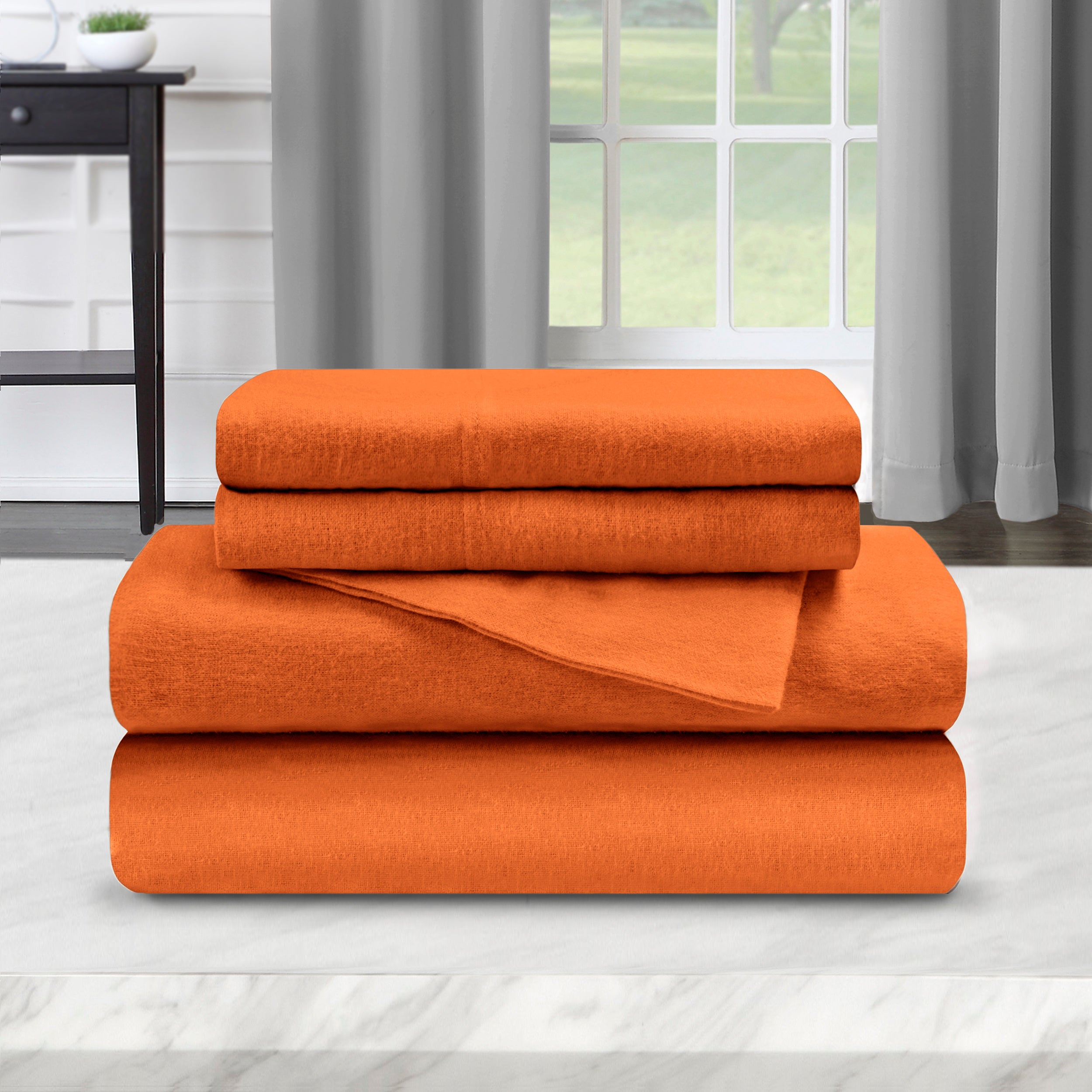 Flannel Cotton Modern Solid Deep Pocket Bed Sheet Set - Omnigoodsstore