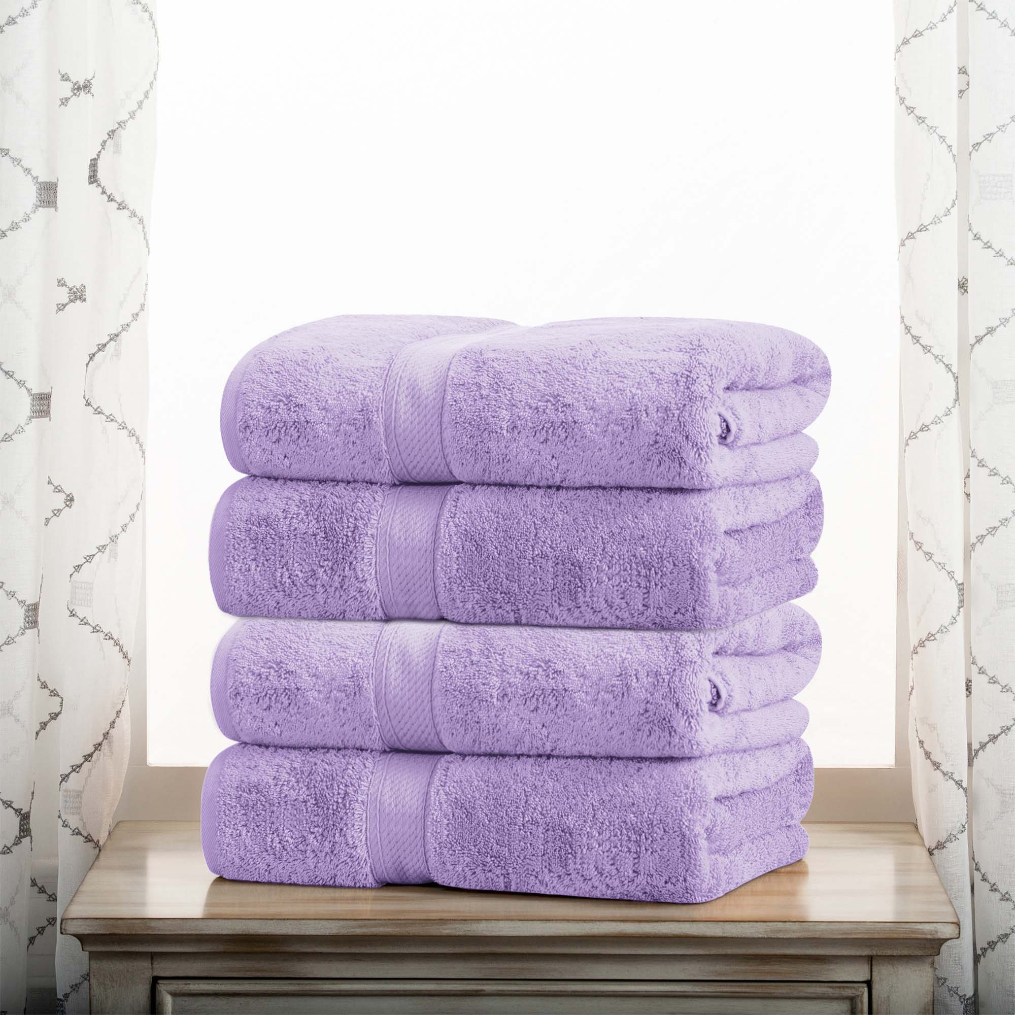 Egyptian Cotton Pile Plush Heavyweight Soft 4 Piece Bath Towel Set - Omnigoodsstore