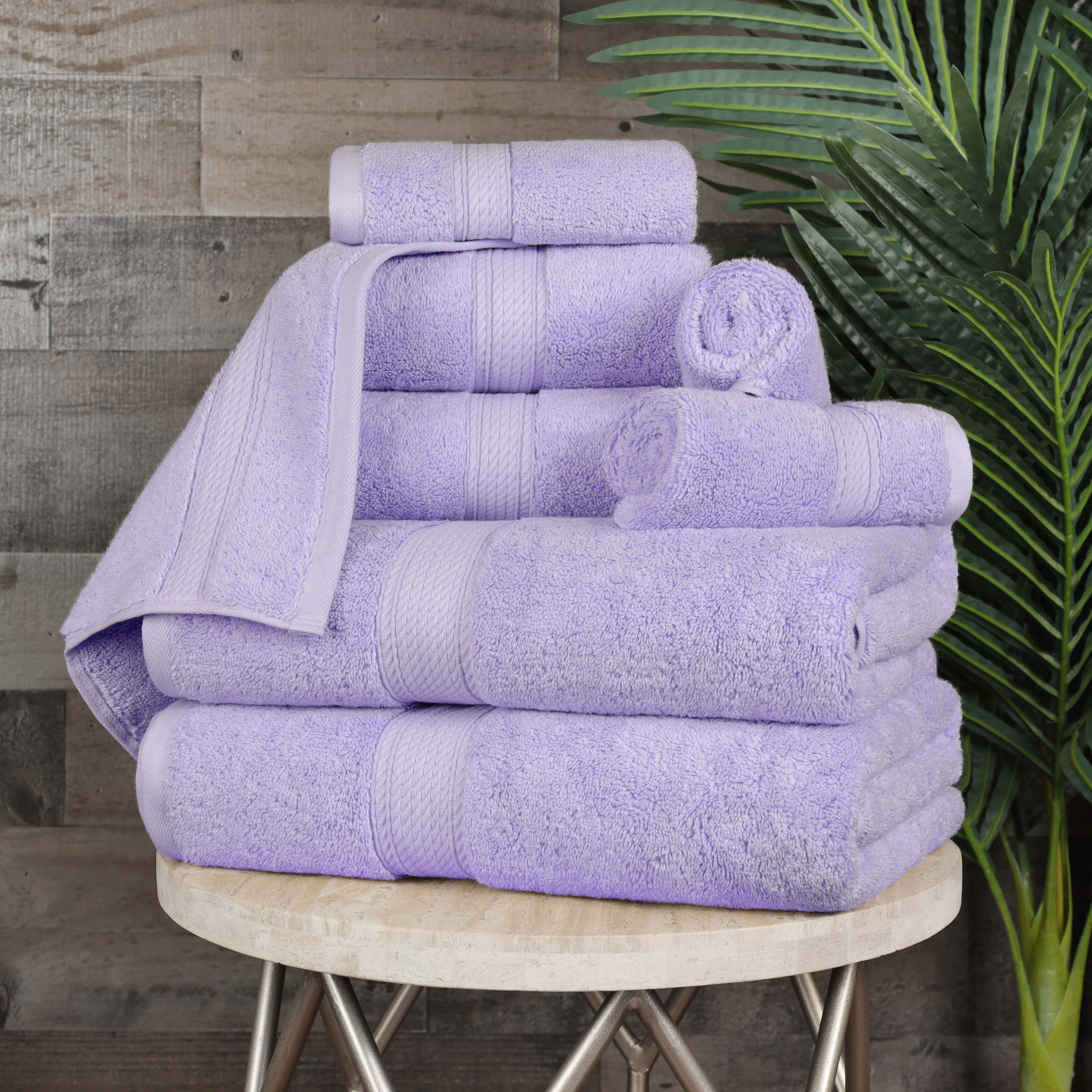 Egyptian Cotton Pile Plush Heavyweight Luxury Soft 8-Piece Towel Set - Omnigoodsstore