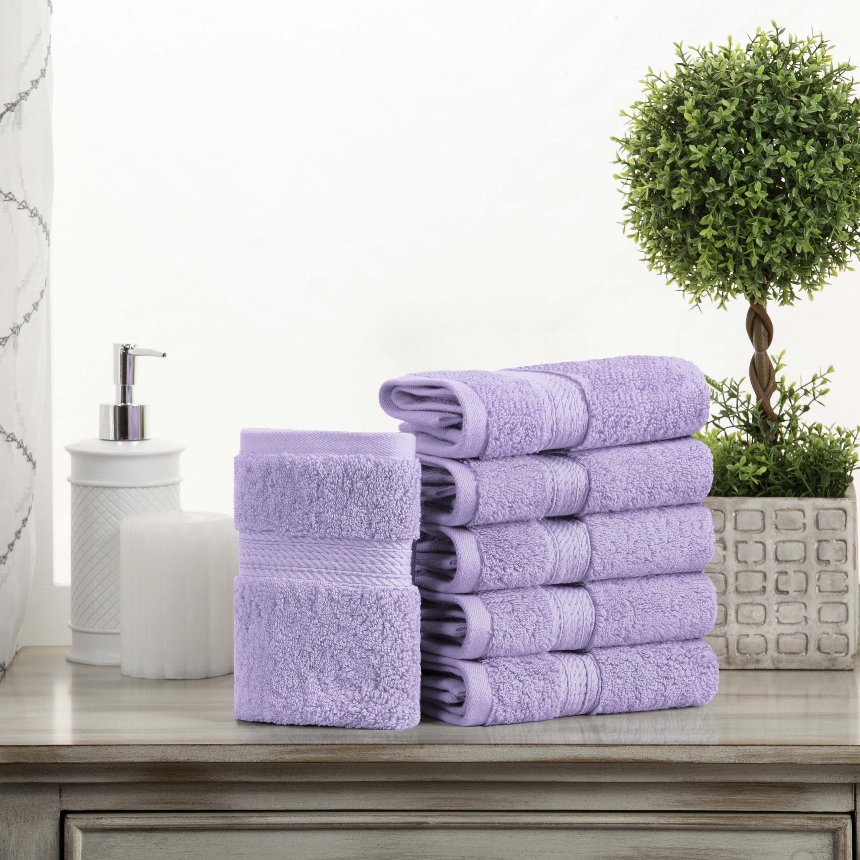 Egyptian Cotton Pile Plush Heavyweight Luxury Soft Face Towel Set of 6 - Omnigoodsstore