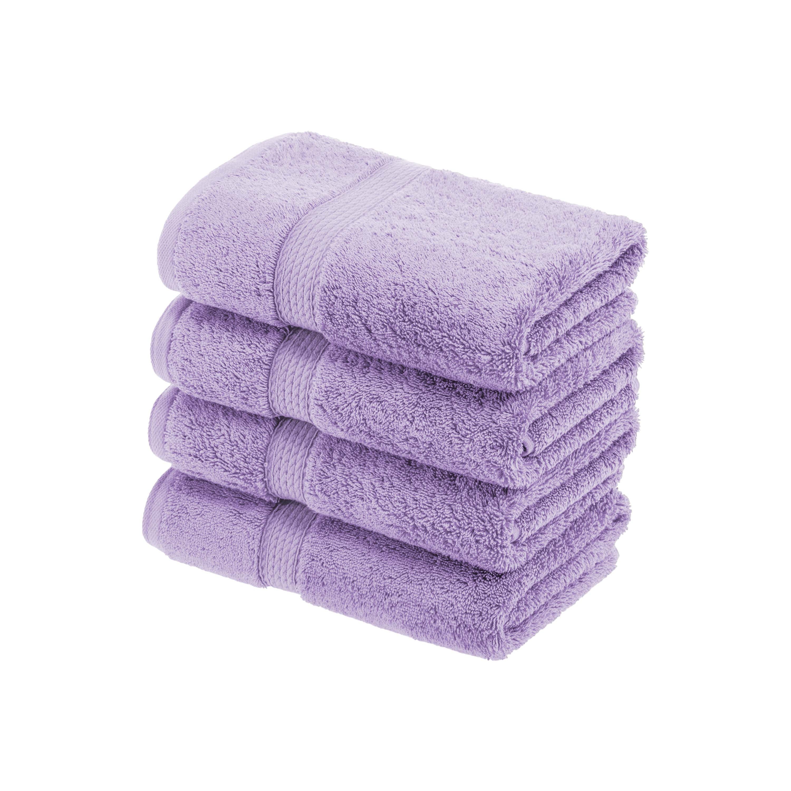 Egyptian Cotton Pile Plush Heavyweight Luxury Soft Hand Towel Set of 4 - Omnigoodsstore