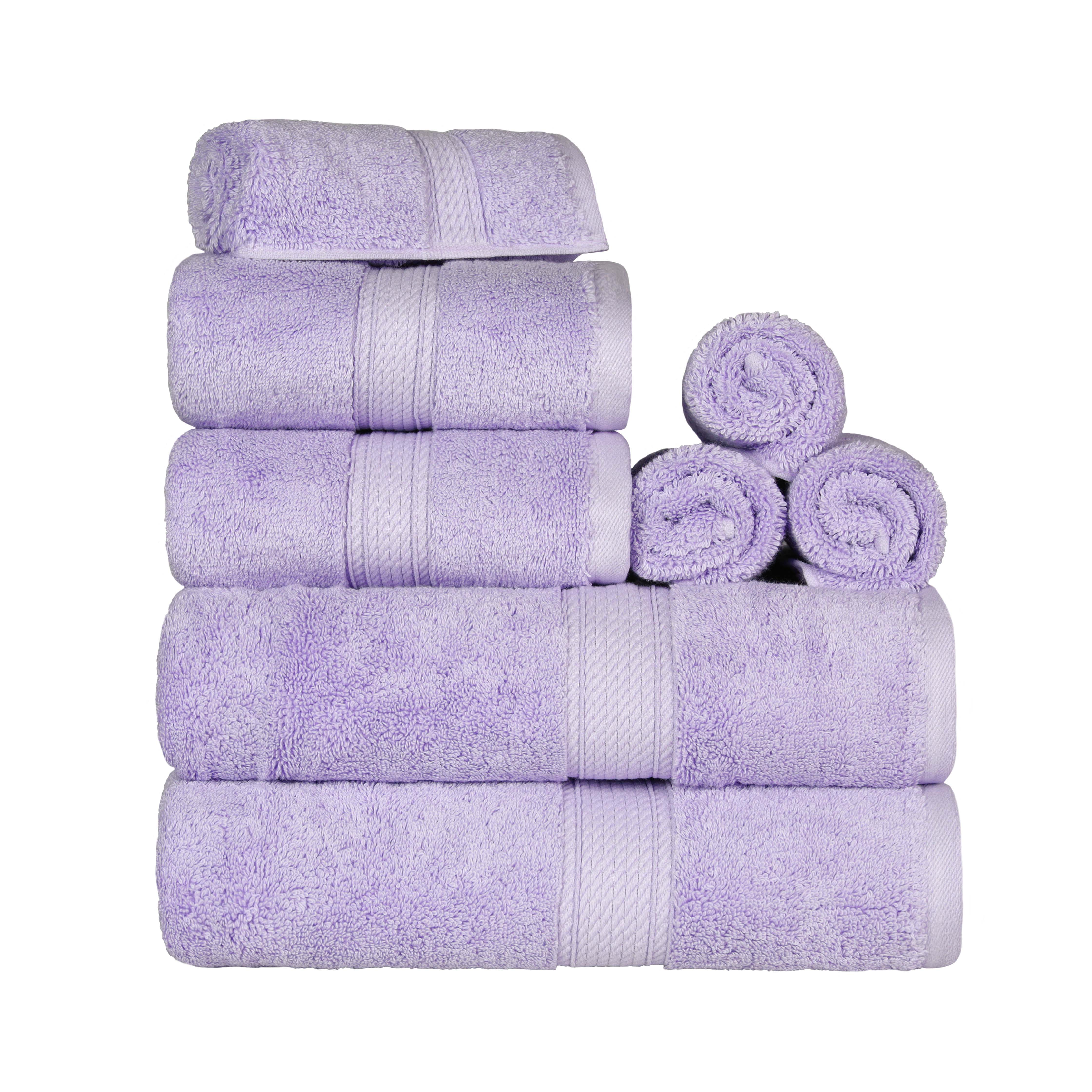 Egyptian Cotton Pile Plush Heavyweight Luxury Soft 8-Piece Towel Set - Omnigoodsstore