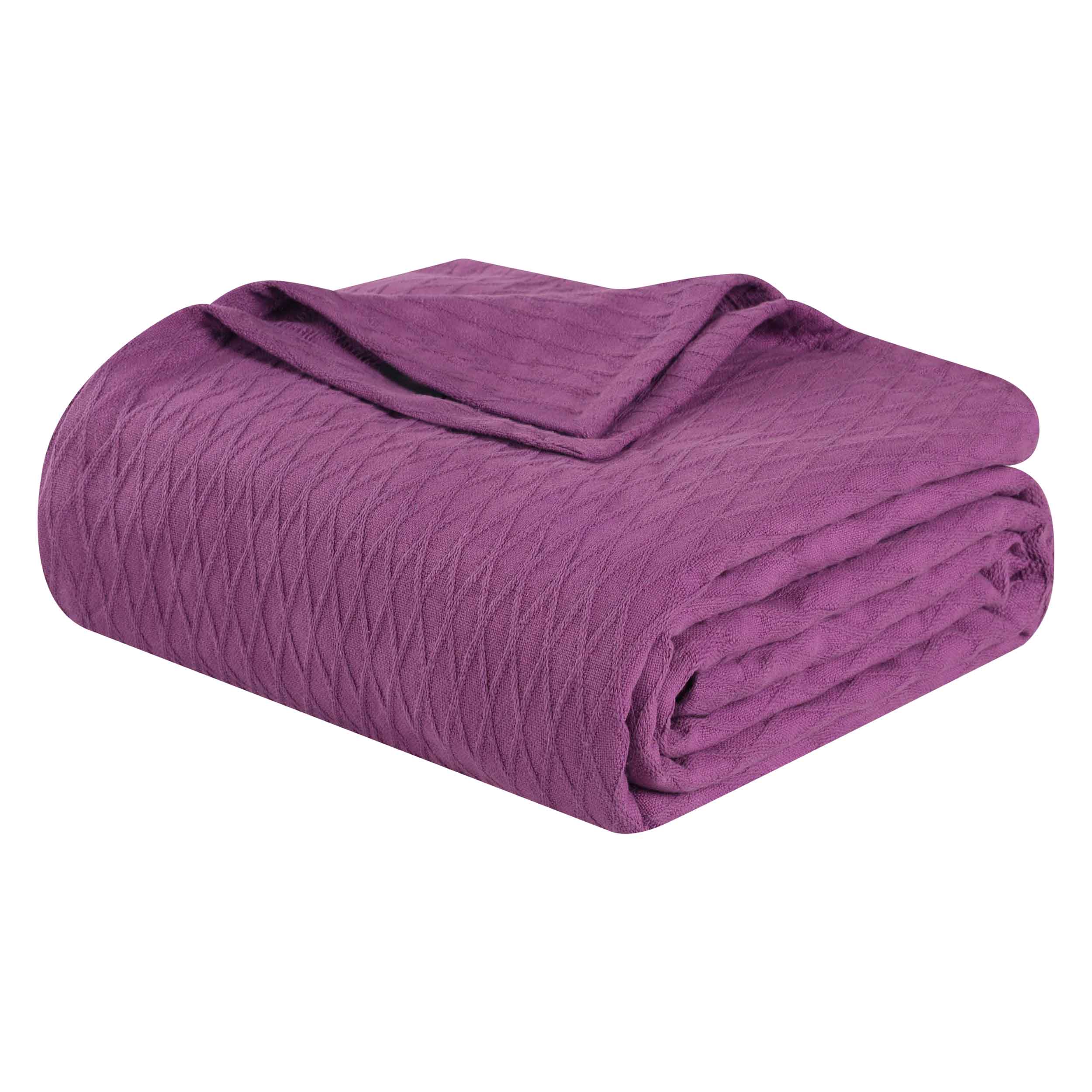 Cotton All Season Diamond Bed Blanket & Sofa Throw - Omnigoodsstore