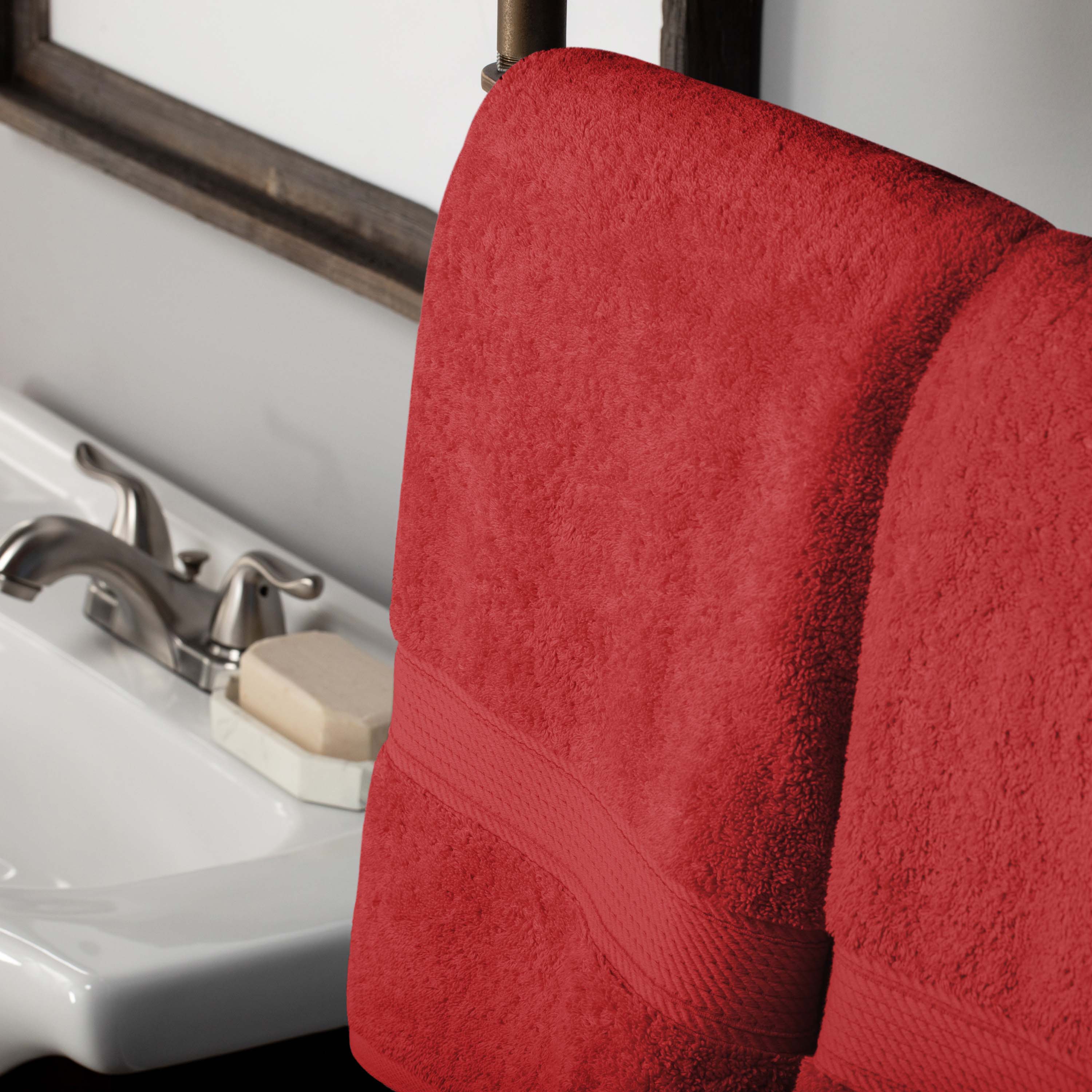 Egyptian Cotton Pile Plush Heavyweight Luxury Soft Face Towel Set of 6 - Omnigoodsstore