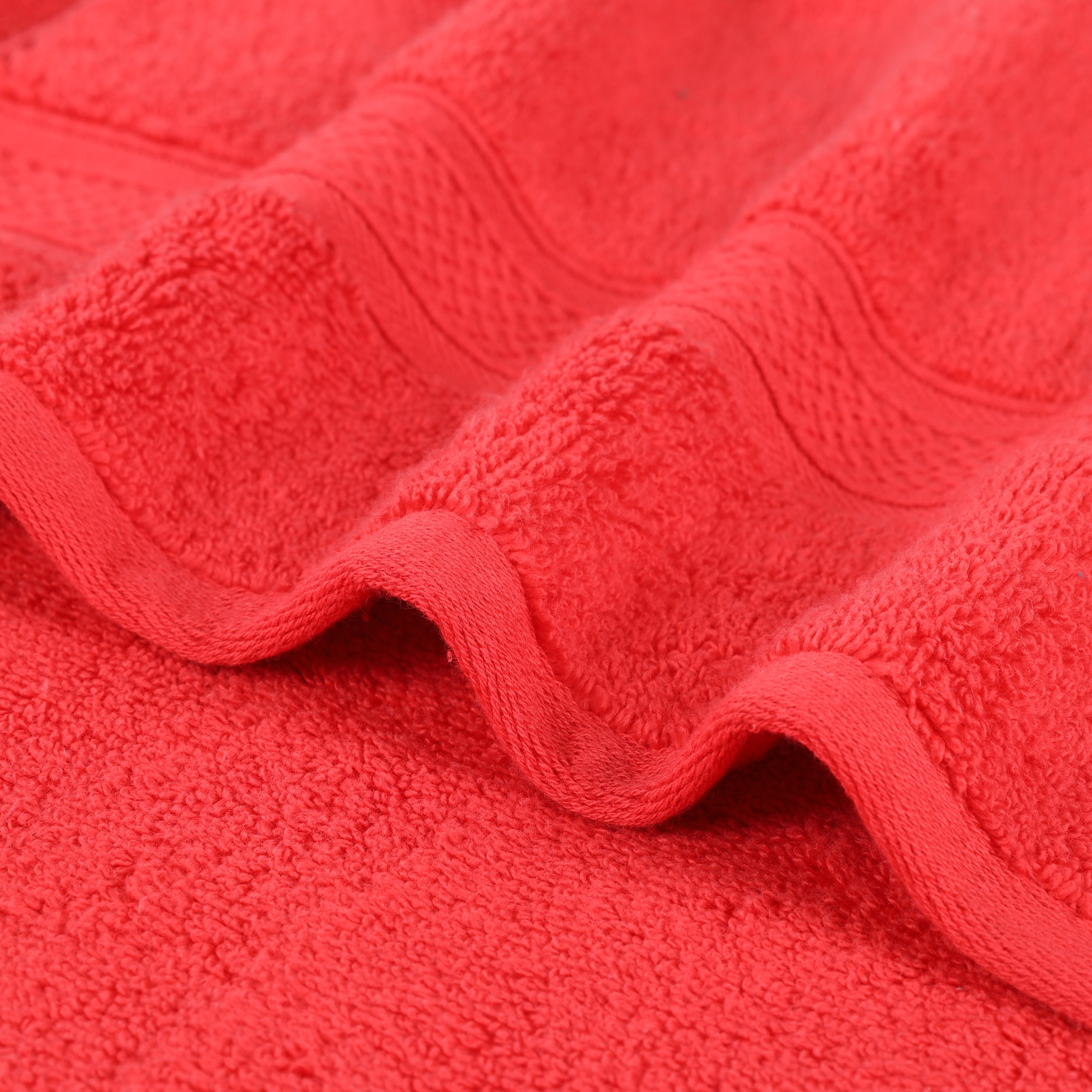 Zero Twist Cotton Solid & Jacquard Elegant Chevron Bath Towel Set of 4 - Omnigoodsstore