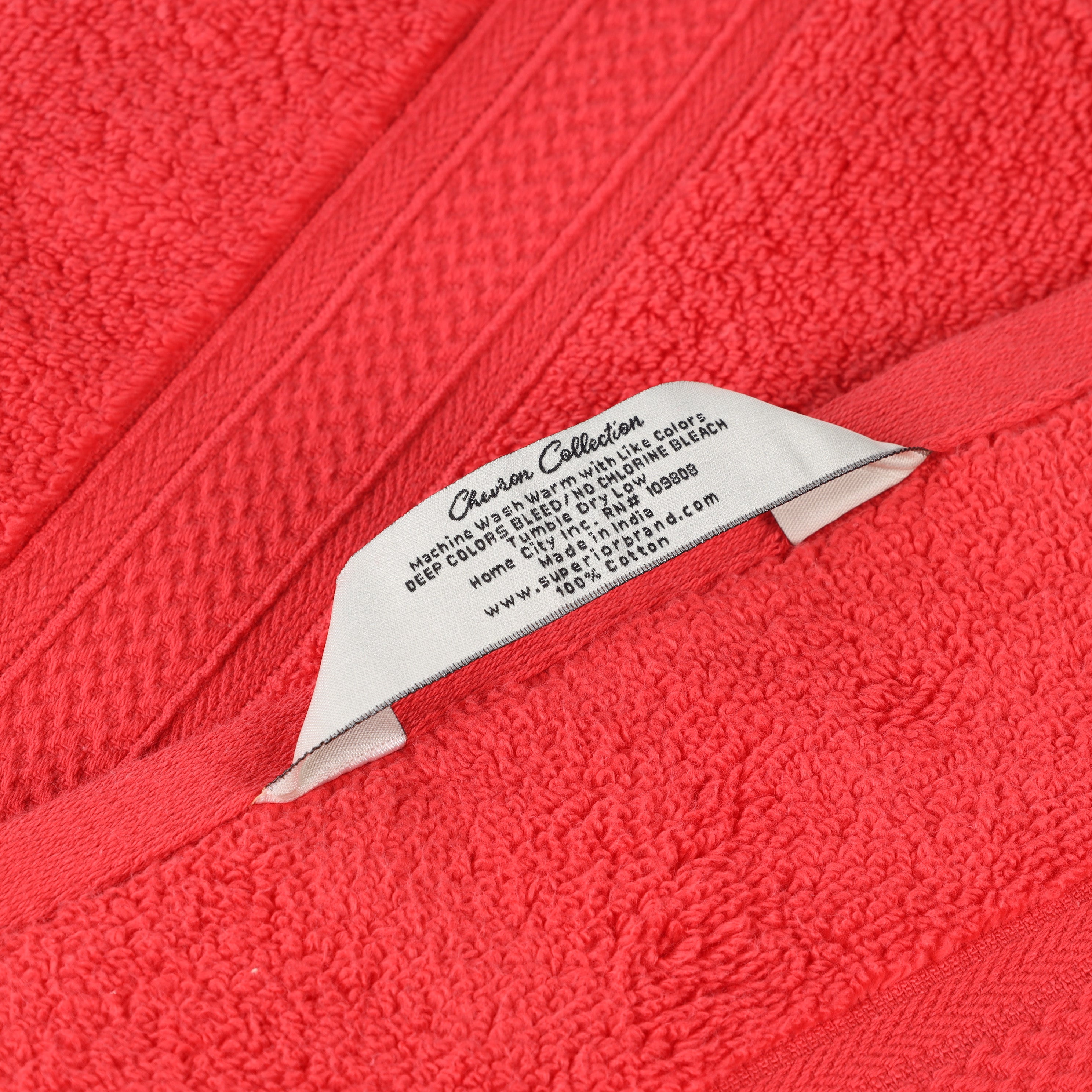 Zero Twist Cotton Solid & Jacquard Elegant Chevron Bath Towel Set of 4 - Omnigoodsstore