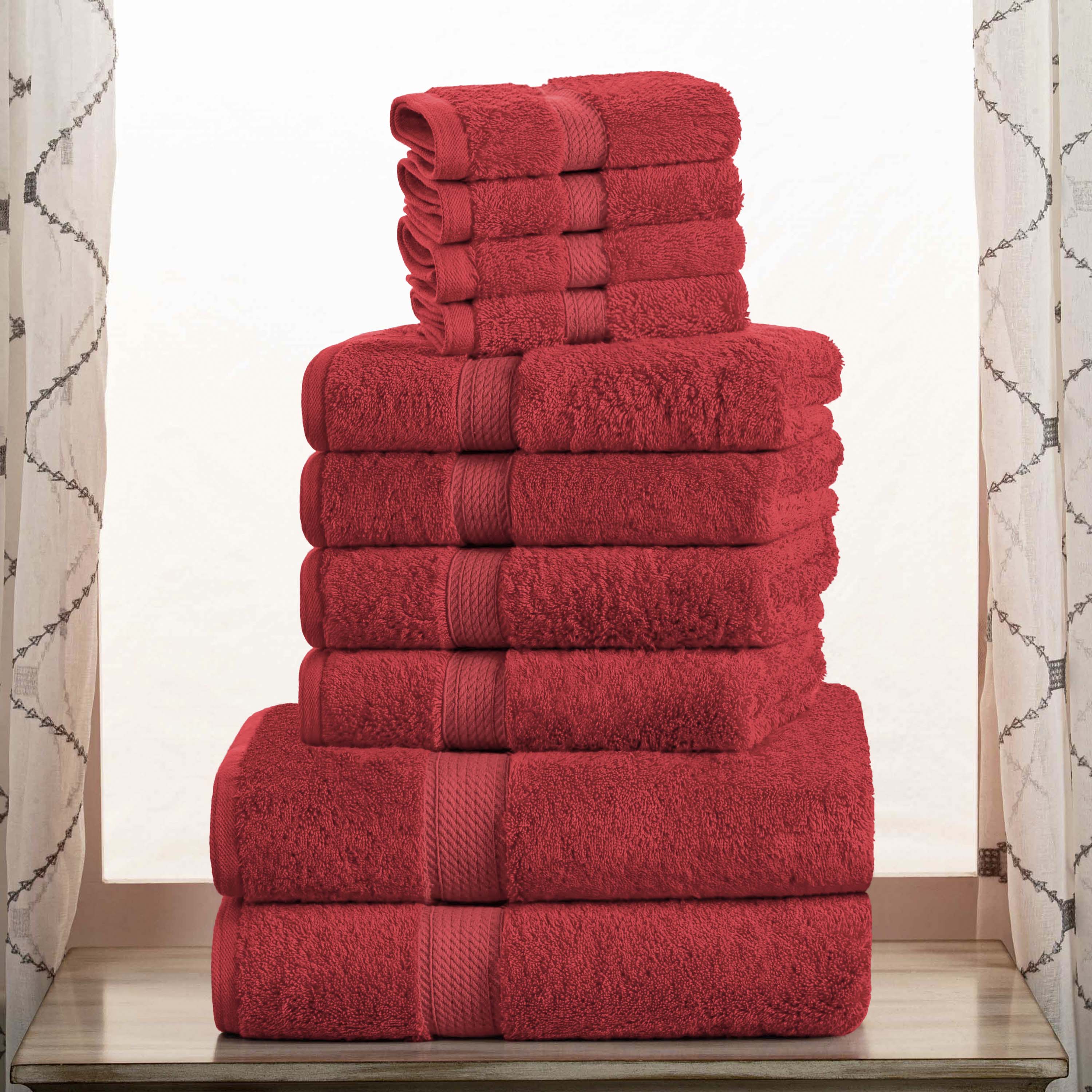 Egyptian Cotton Plush Heavyweight Absorbent Luxury 10 Piece Towel Set - Omnigoodsstore