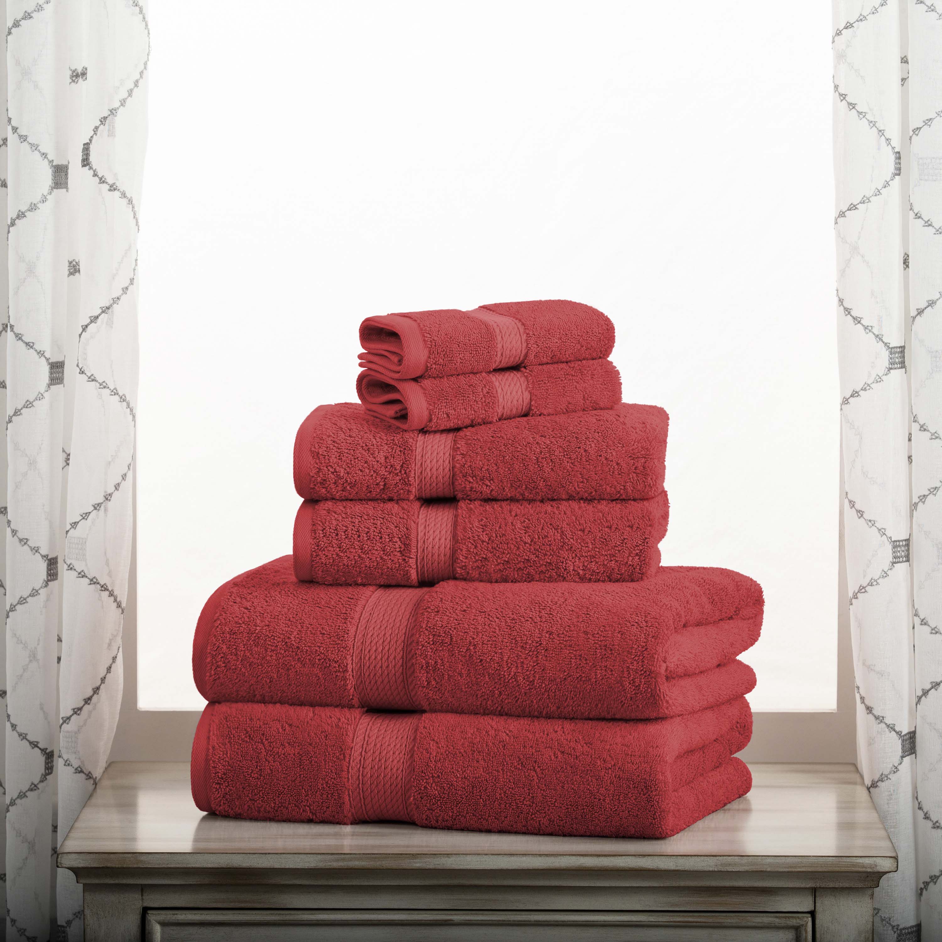 Egyptian Cotton Pile Plush Heavyweight Luxury Soft 6-Piece Towel Set - Omnigoodsstore