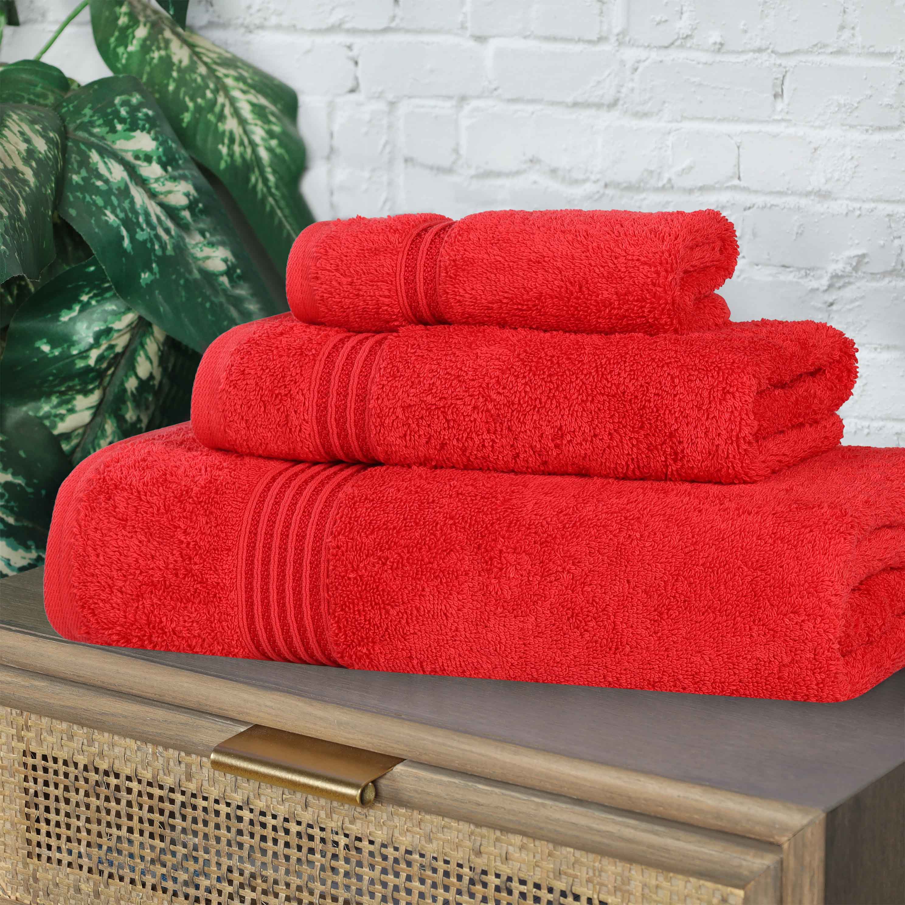 Egyptian Cotton Highly Absorbent Solid 3-Piece Ultra Soft Towel Set - Omnigoodsstore