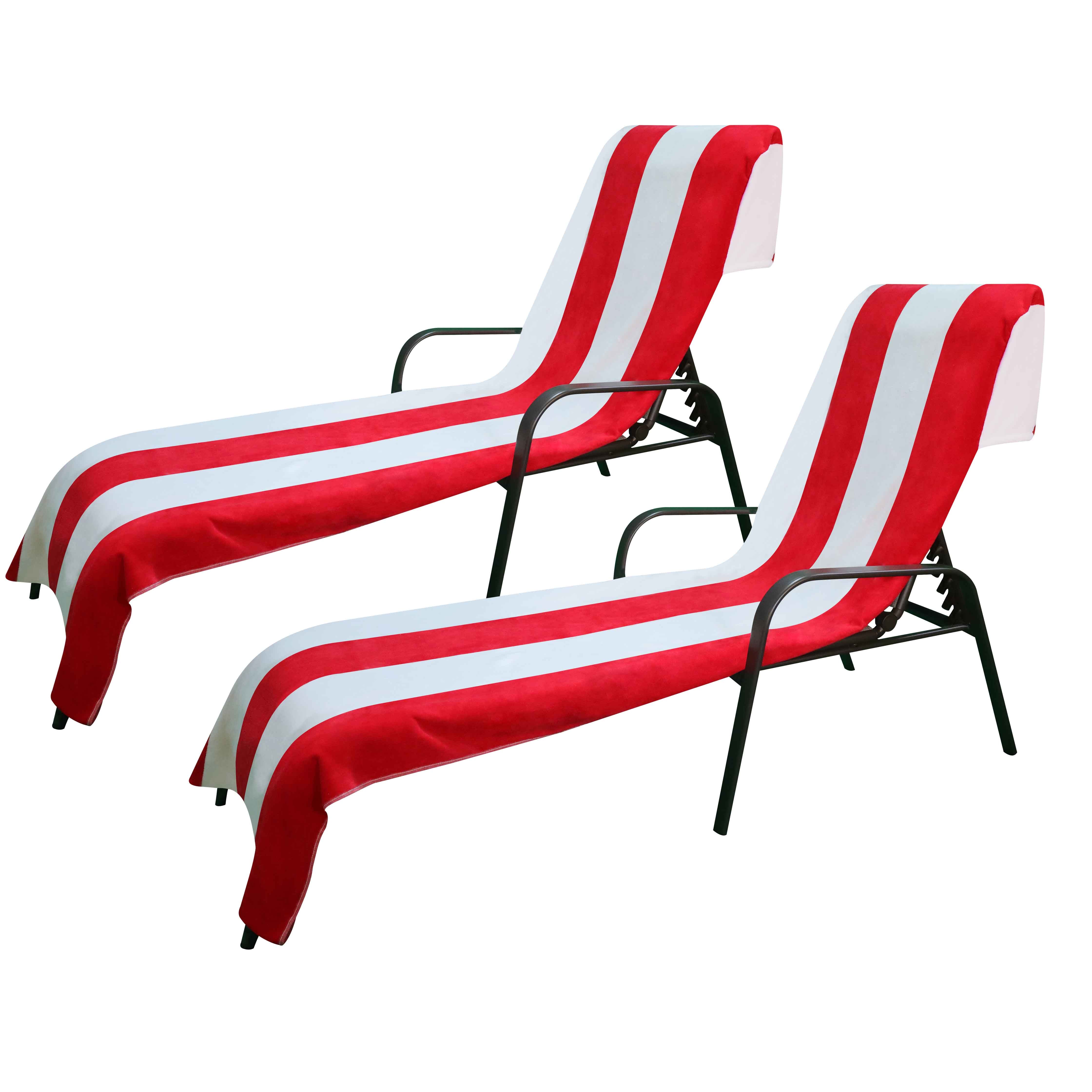 Cabana Striped Cotton Standard Size Towel / Chaise Lounge Chair Cover - Omnigoodsstore